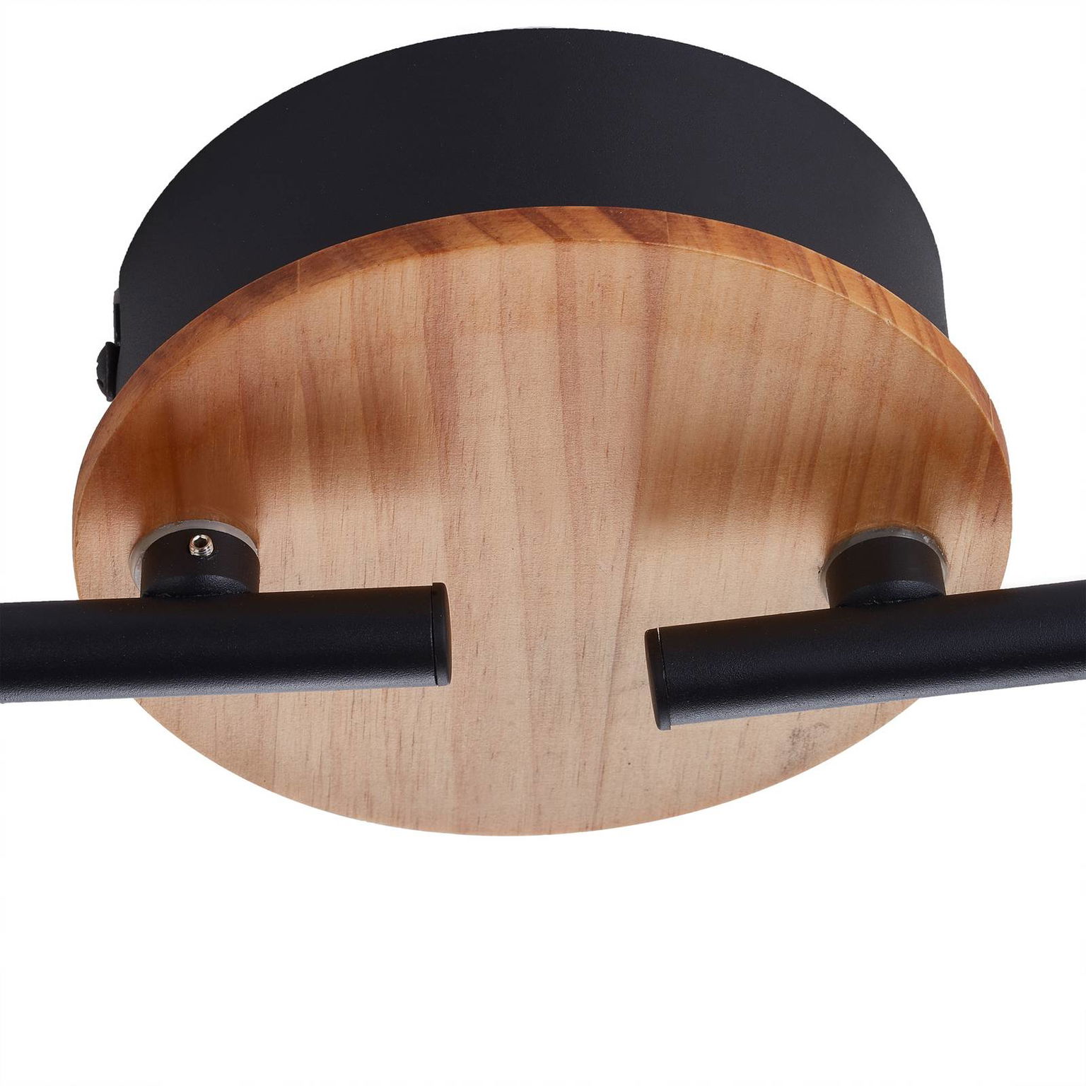 Lindby LED reflektor Manel, drevo, dĺžka 84 cm, 4 svetlá – obrázok 5