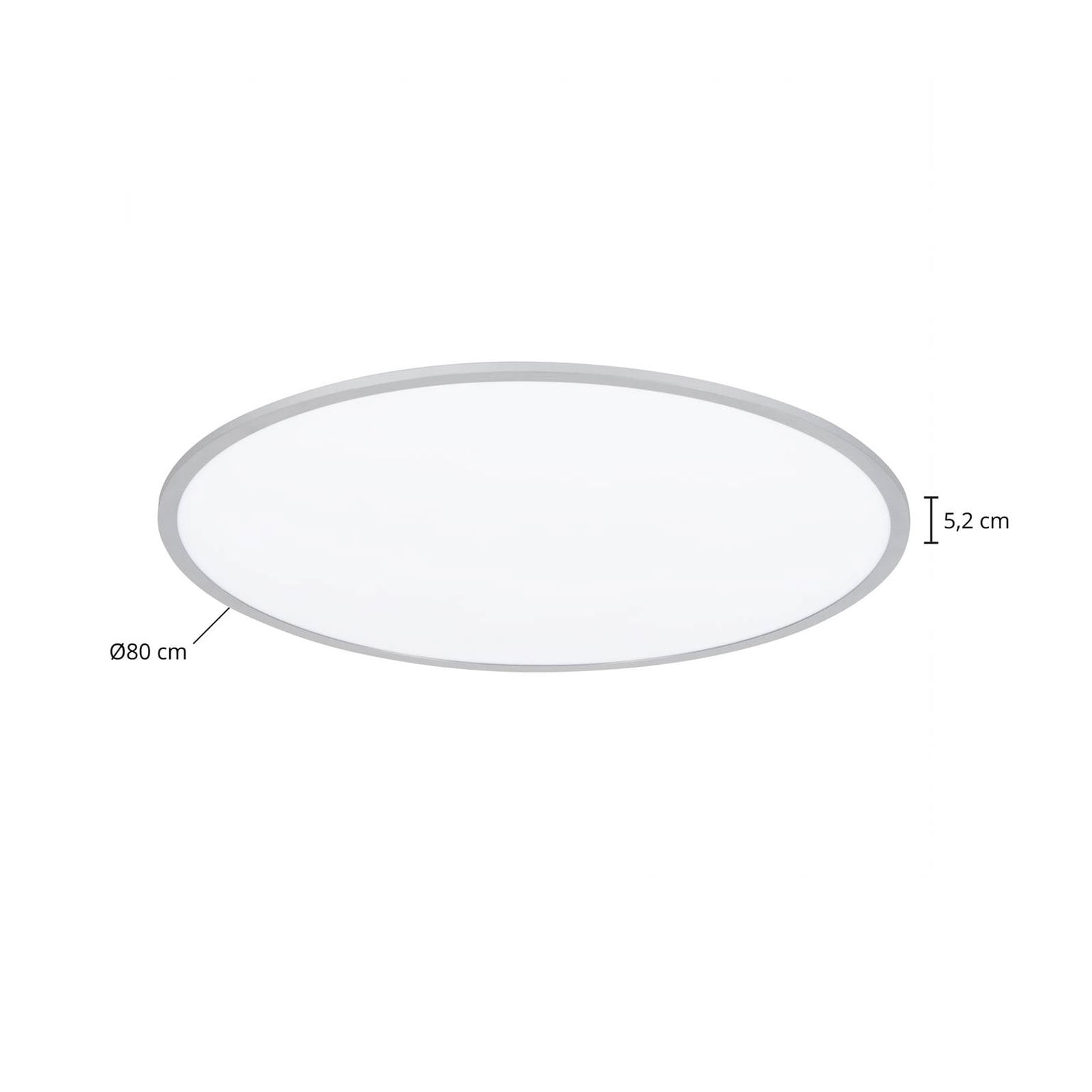 Lindby LED stropné svietidlo Narima, CCT, Ø 80 cm, strieborná – obrázok 4
