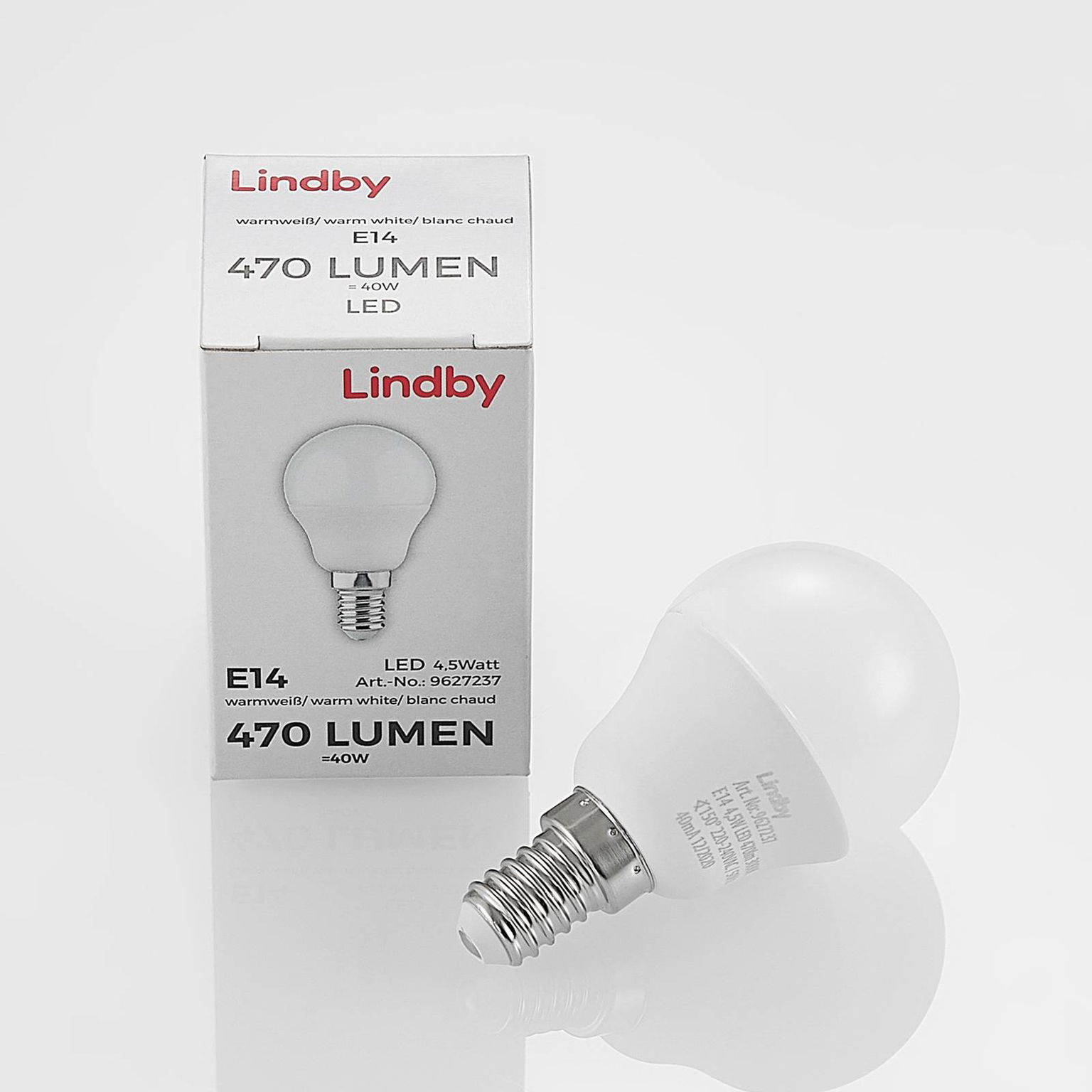Lindby LED žiarovka E14 G45 4,5W 3000K opál sada 2 – obrázok 6