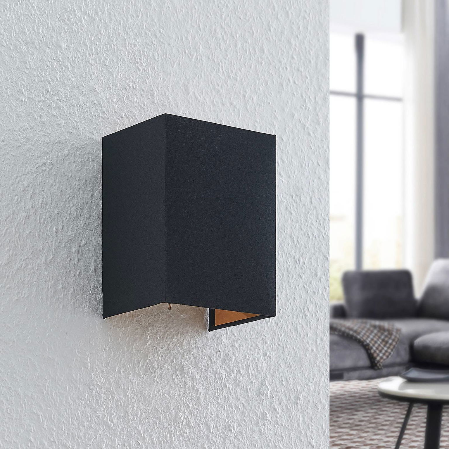 Lindby Lukani nástenná lampa, hranatá – obrázok 2