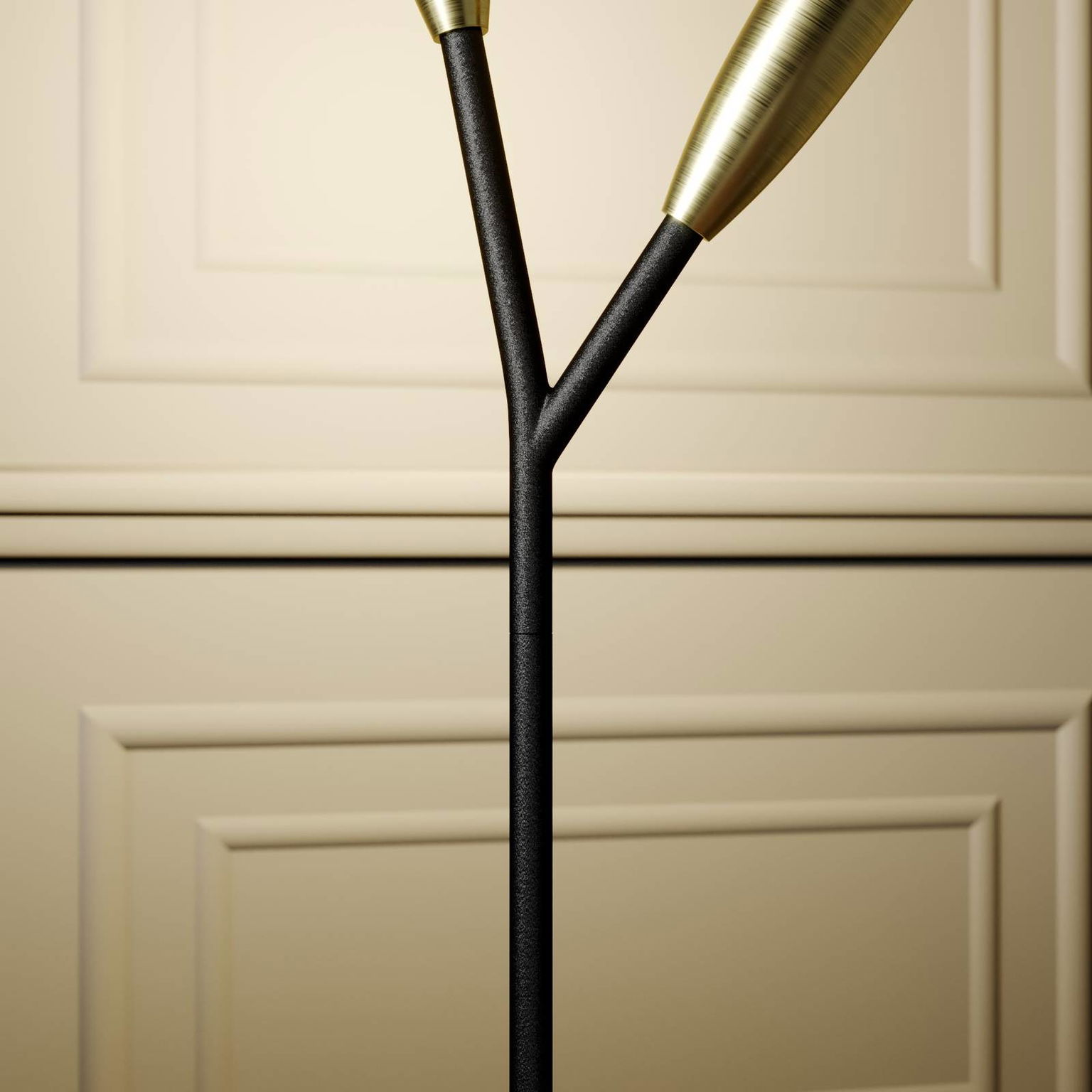 Lucande Carlea stolová lampa, 2 sv., čierna/mosadz – obrázok 5