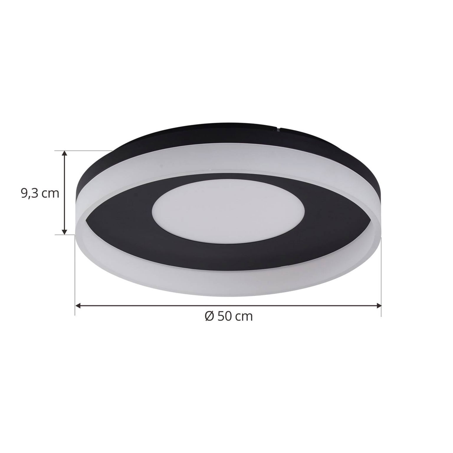 Lucande Smart LED stropné svietidlo Squillo black Tuya RGBW CCT – obrázok 3