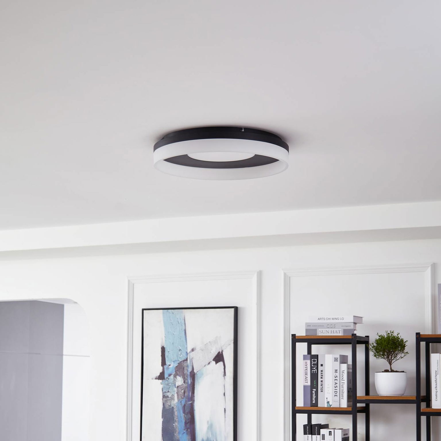 Lucande Smart LED stropné svietidlo Squillo black Tuya RGBW CCT – obrázok 2