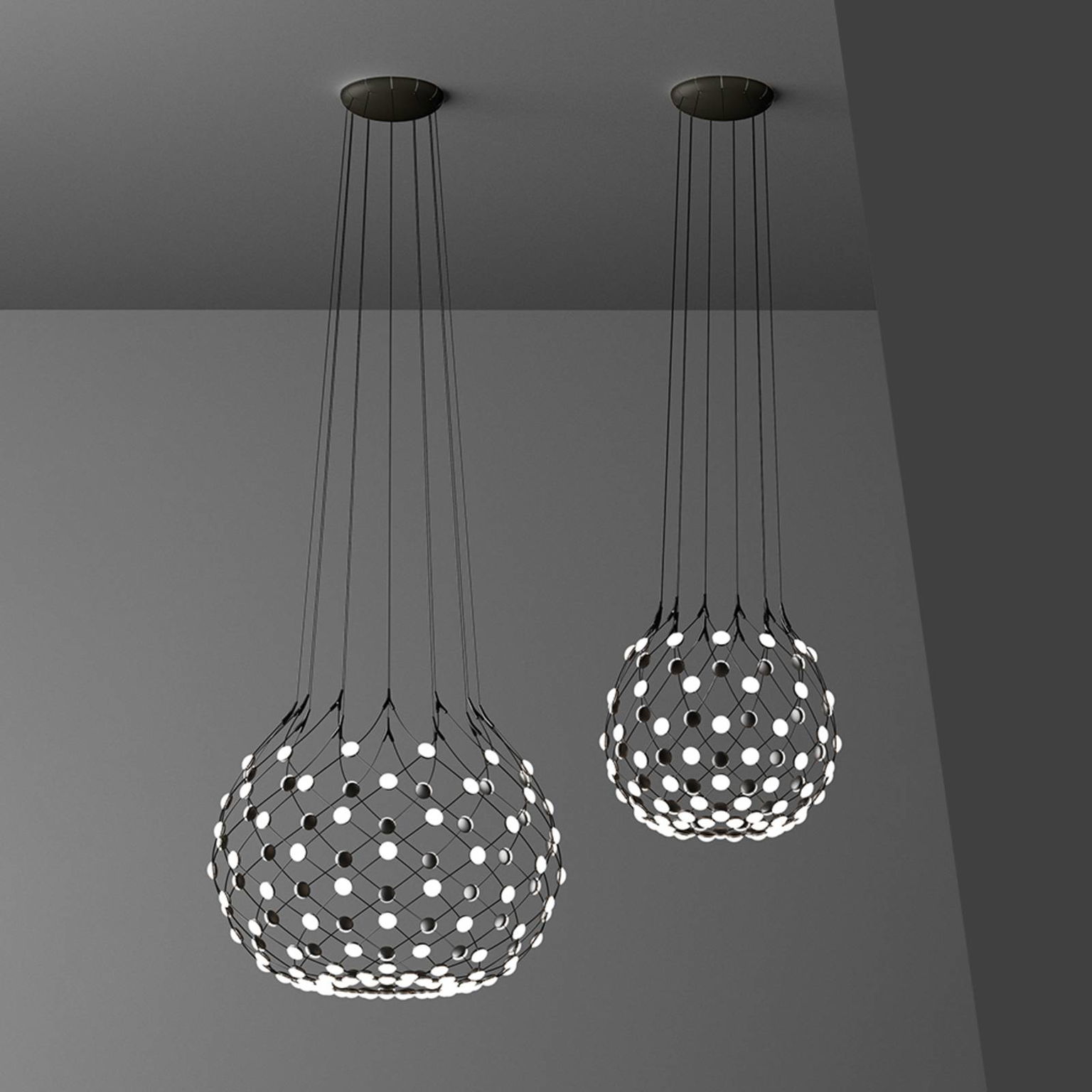 Luceplan Mesh závesná lampa Ø 100 cm 2 m zavesenie – obrázok 6