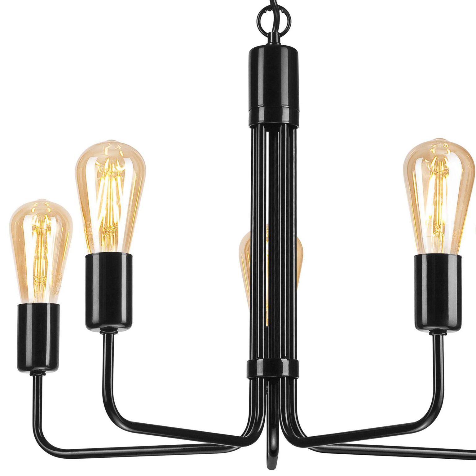 Luster Malou, 5-plameňové, čierne – obrázok 4