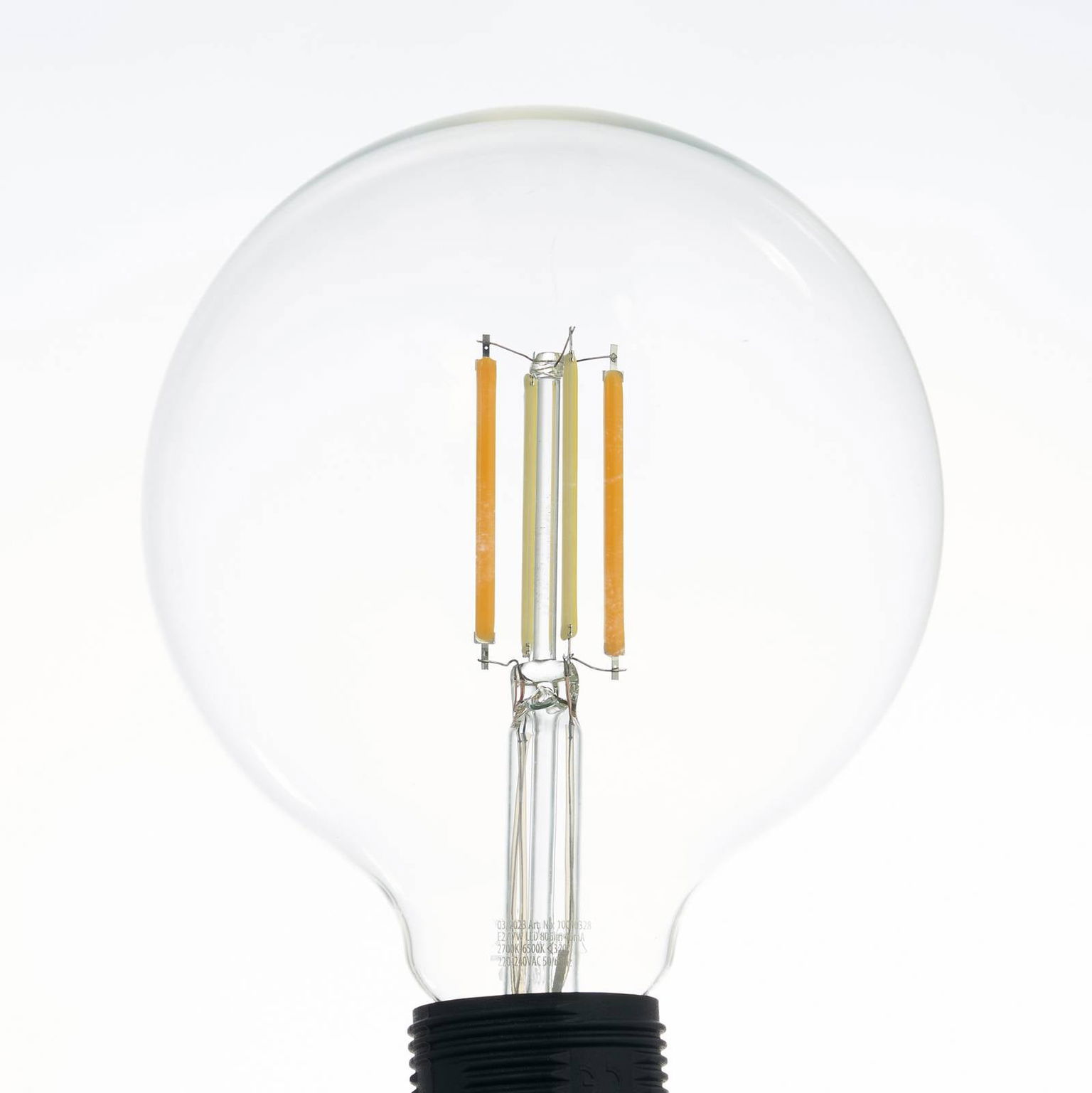LUUMR LED žiarovka, E27 G125 7W, číra, inteligentná
