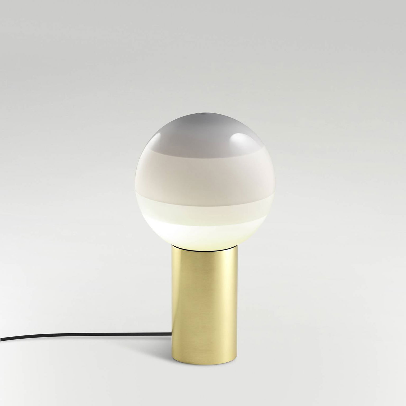 MARSET stolová lampa Dipping Light S, biela/mosadz