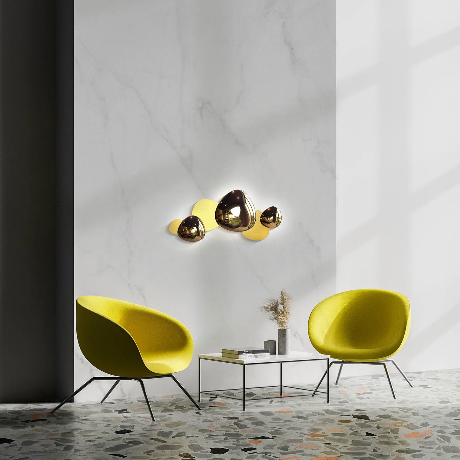 Maytoni Jack-stone nástenné LED, 79 cm zlatá – obrázok 2