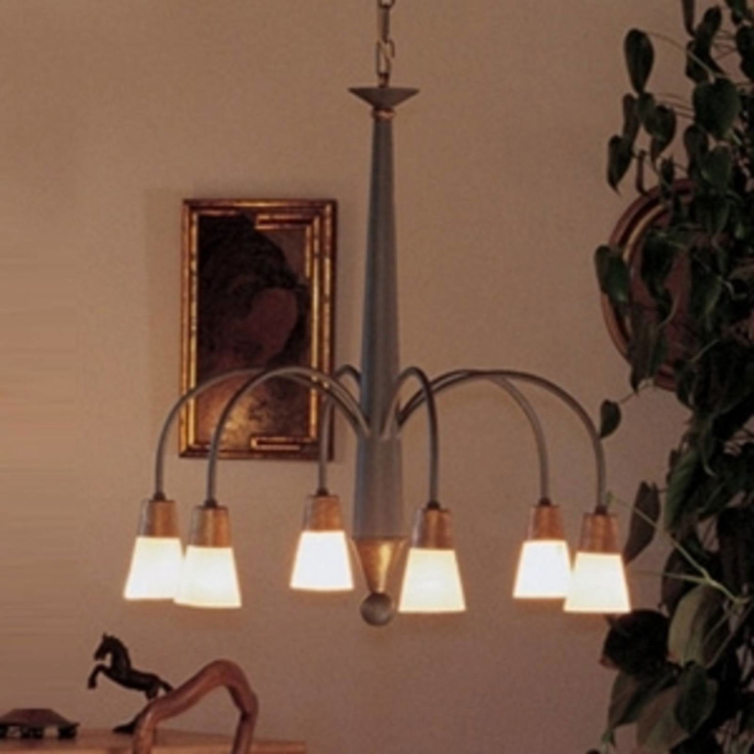 Menzel Stella – závesná lampa 6-plameňová – obrázok 2