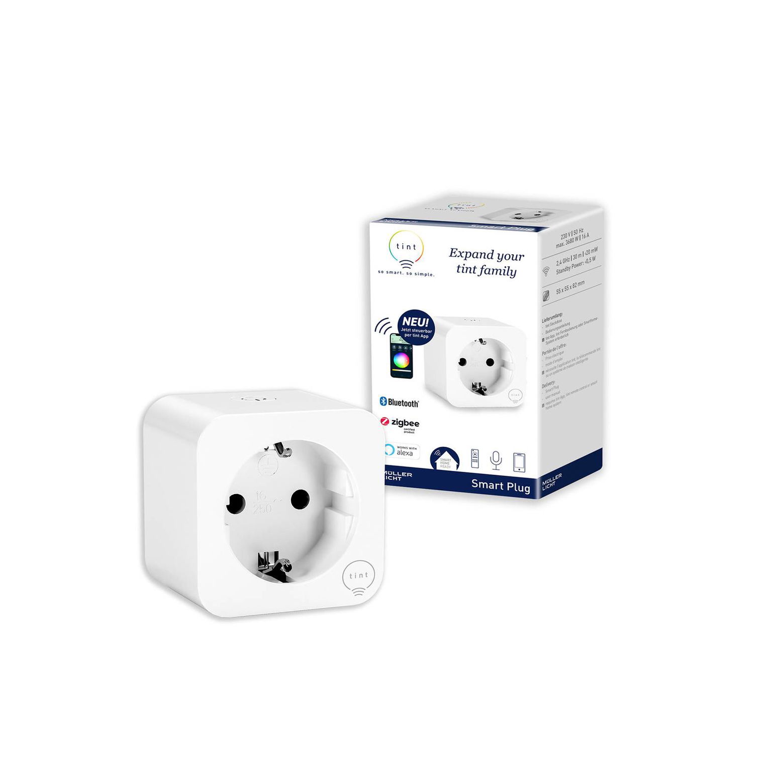 Müller Licht tint Smart Plug zásuvka, biela – obrázok 4
