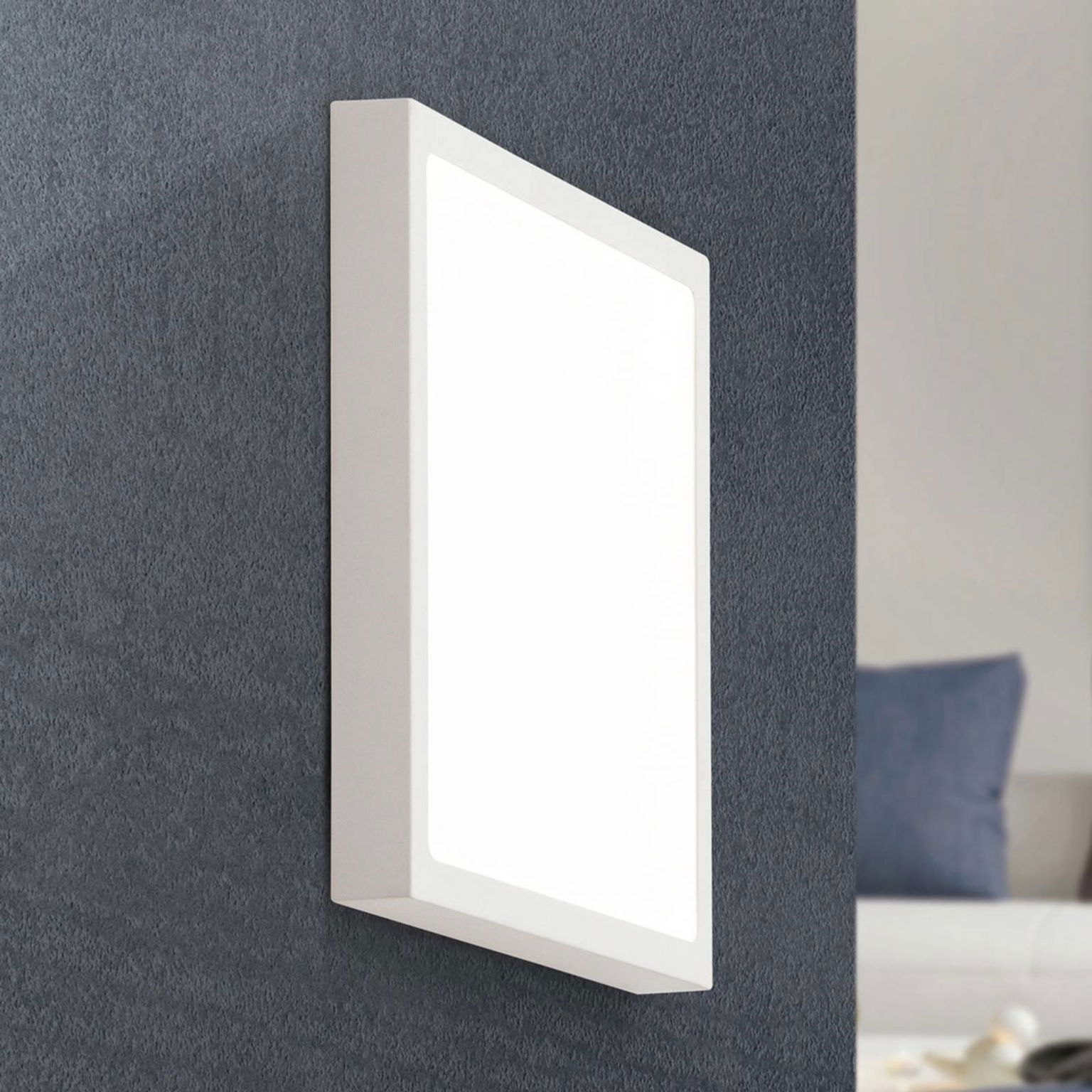 Nástenné LED lampa Vika, štvorec, biela, 23x23cm – obrázok 3