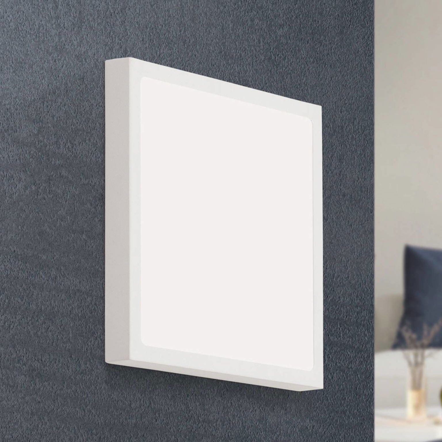 Nástenné LED lampa Vika, štvorec, biela, 23x23cm – obrázok 2