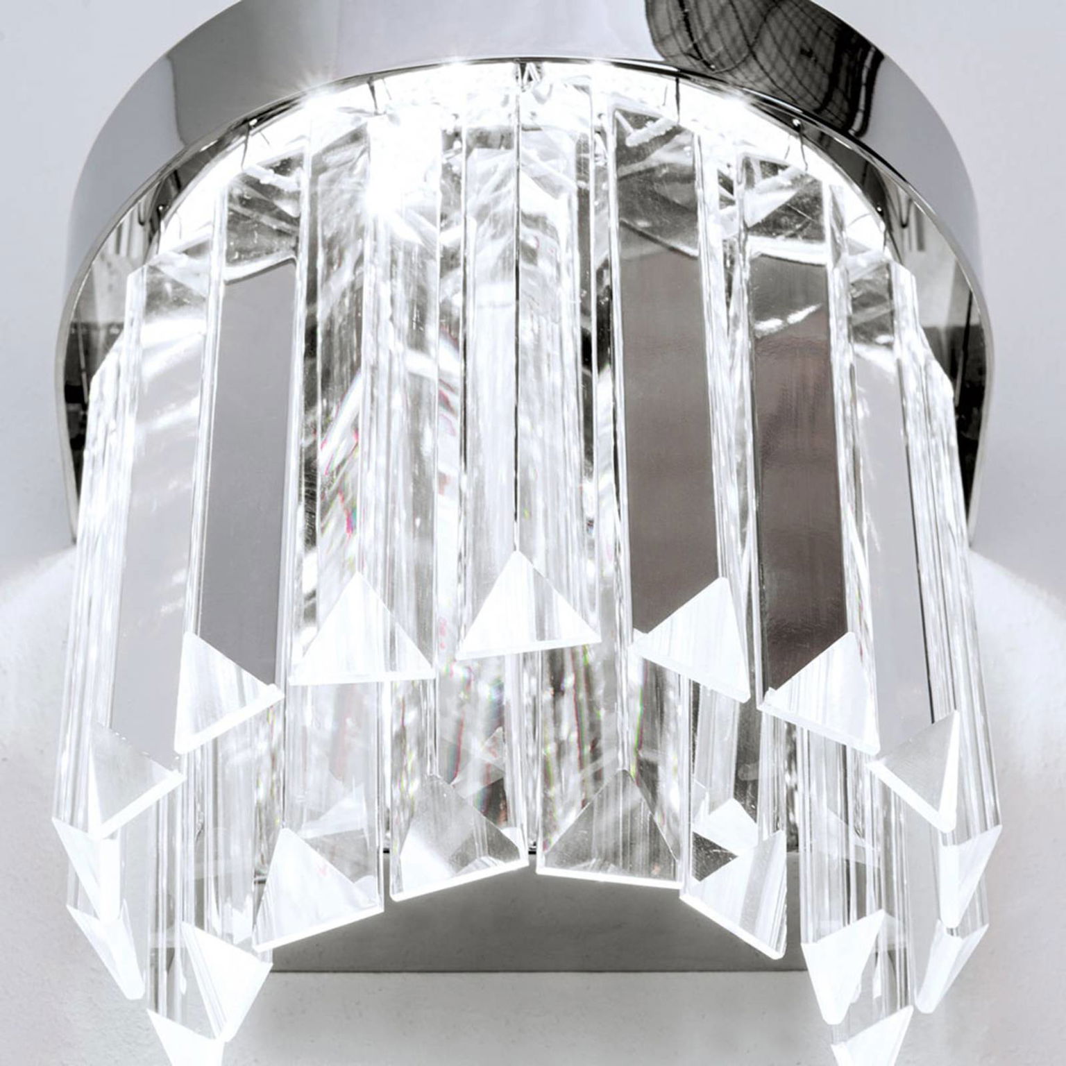 Nástenné LED Prism s up- and downlight, chróm – obrázok 4