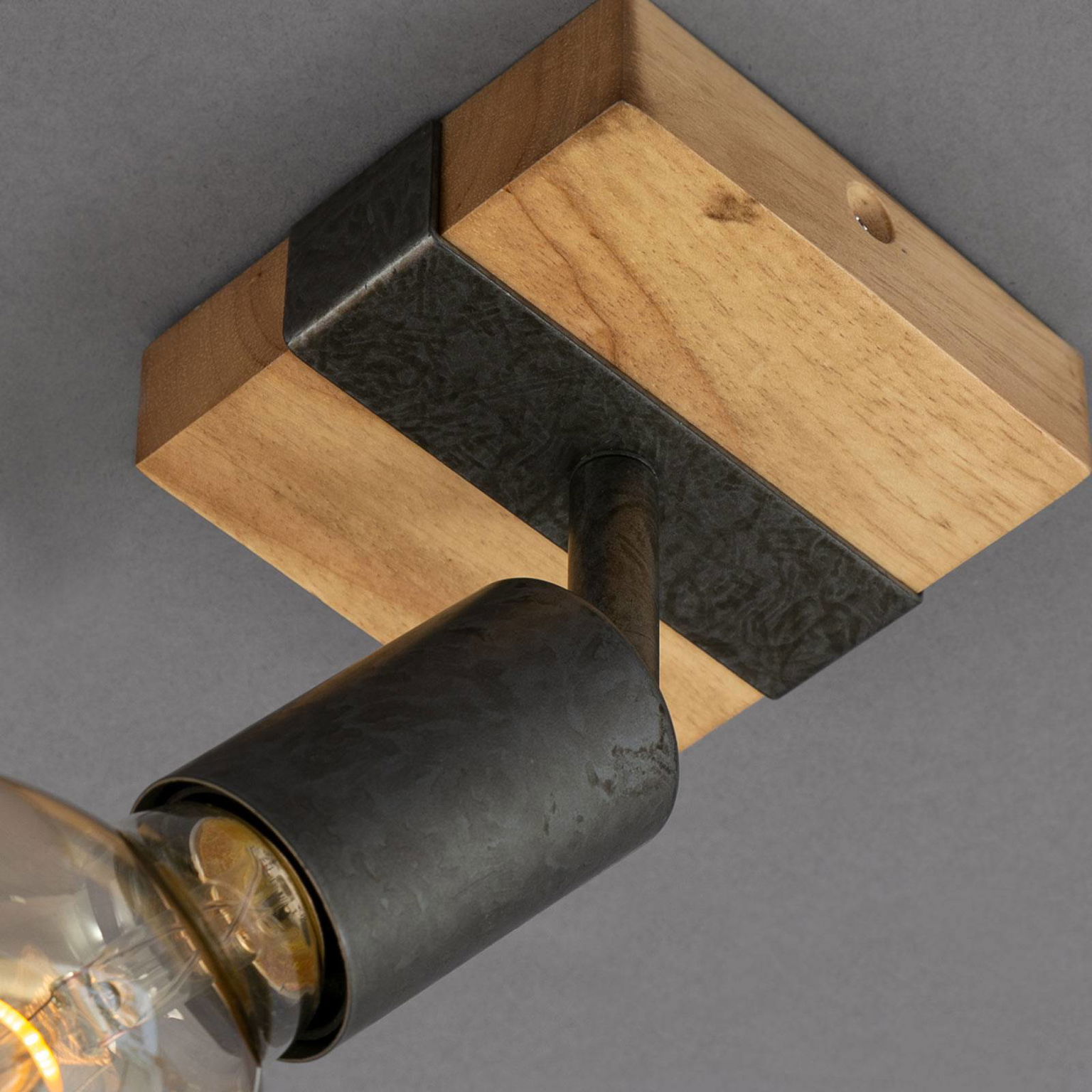 Nástenné svietidlo Wood Basic, s jedným plameňom – obrázok 6