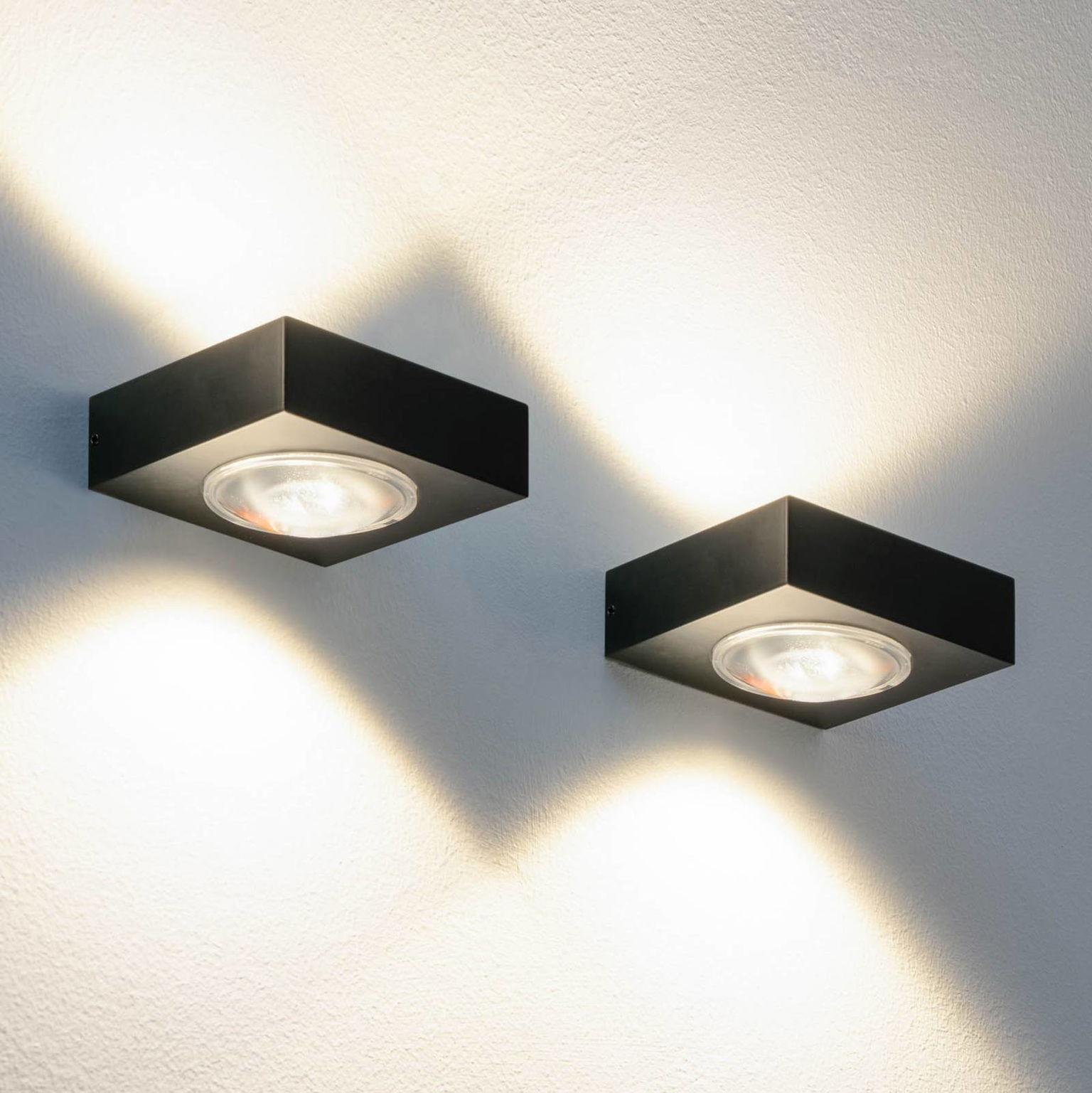 Nemo Fix LED nástenné svetlo hore/dole TRIAC čierne – obrázok 4