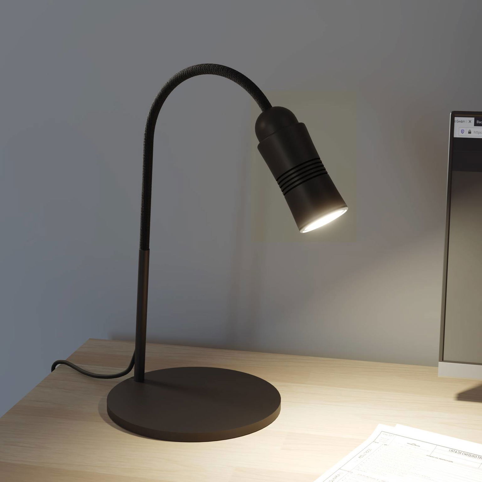 Neo! Table LED lampa stmievateľná čierna/čierna