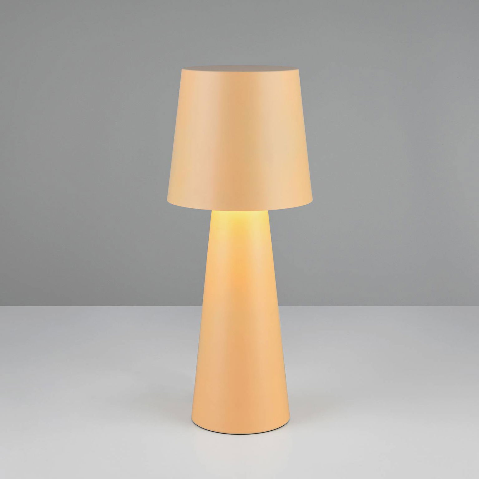 Núbijská stolová lampa, béžová, výška 40 cm, kov, E27 – obrázok 2