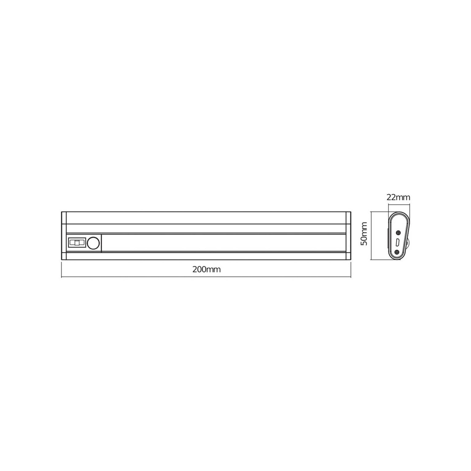 OSRAM LED akumulátorová podstavná lampa LINEAR MOBILE, 20 cm senzor USB