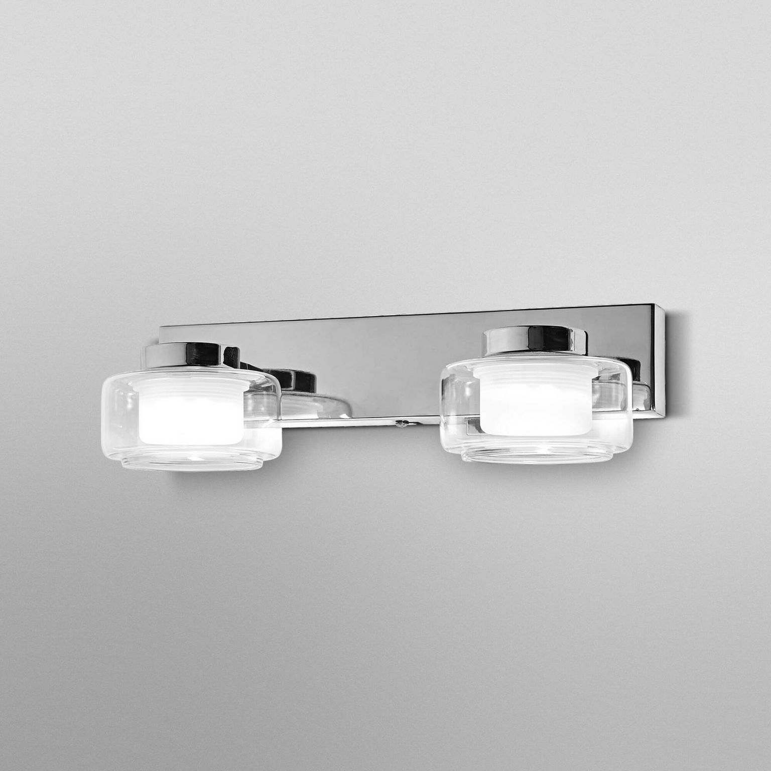 OSRAM LED nástenné svetlo ORBIS FLAME, chróm, 2-pl., CCT, IP44 – obrázok 2