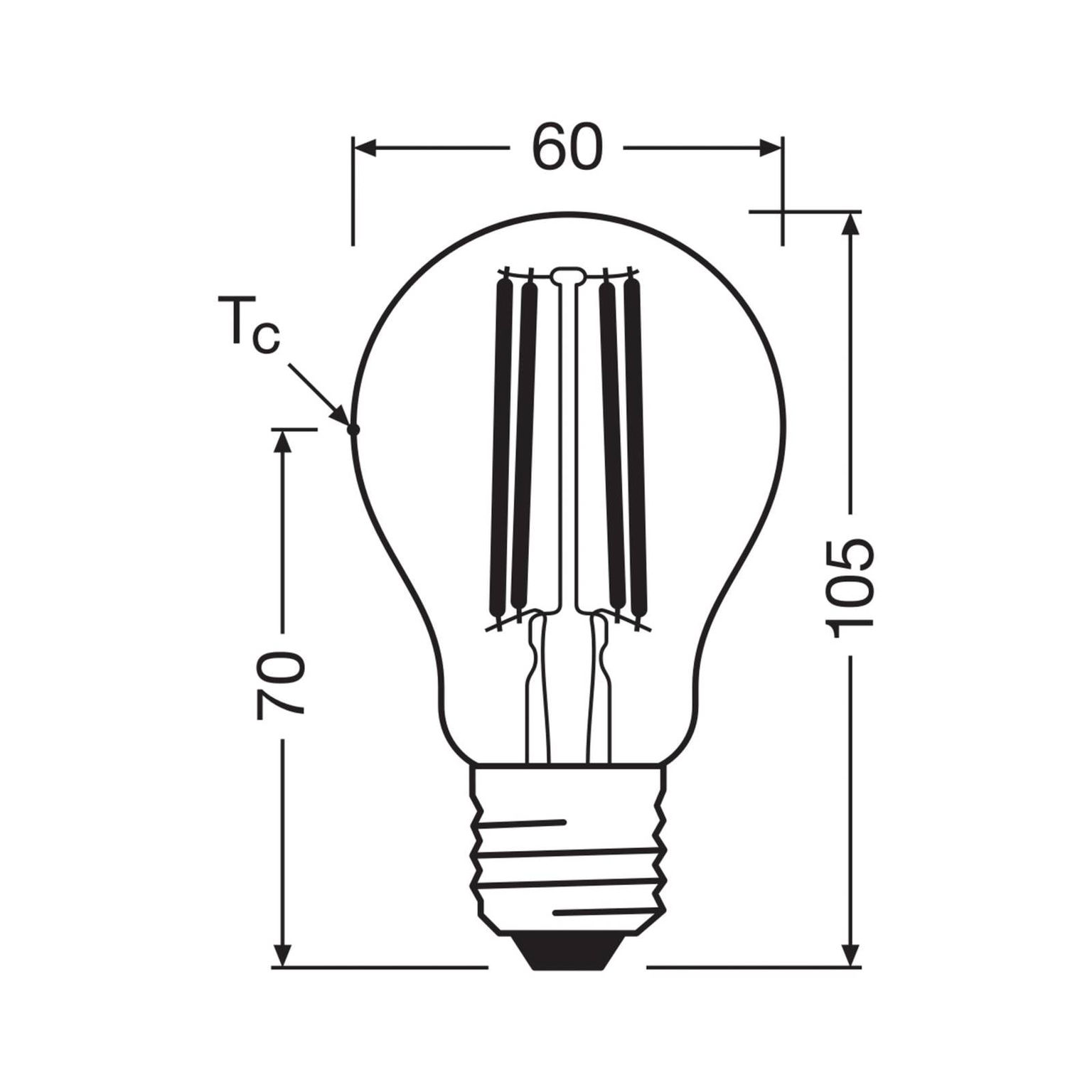 OSRAM LED žiarovka Filament E27 2,2W 2700K stmievateľná