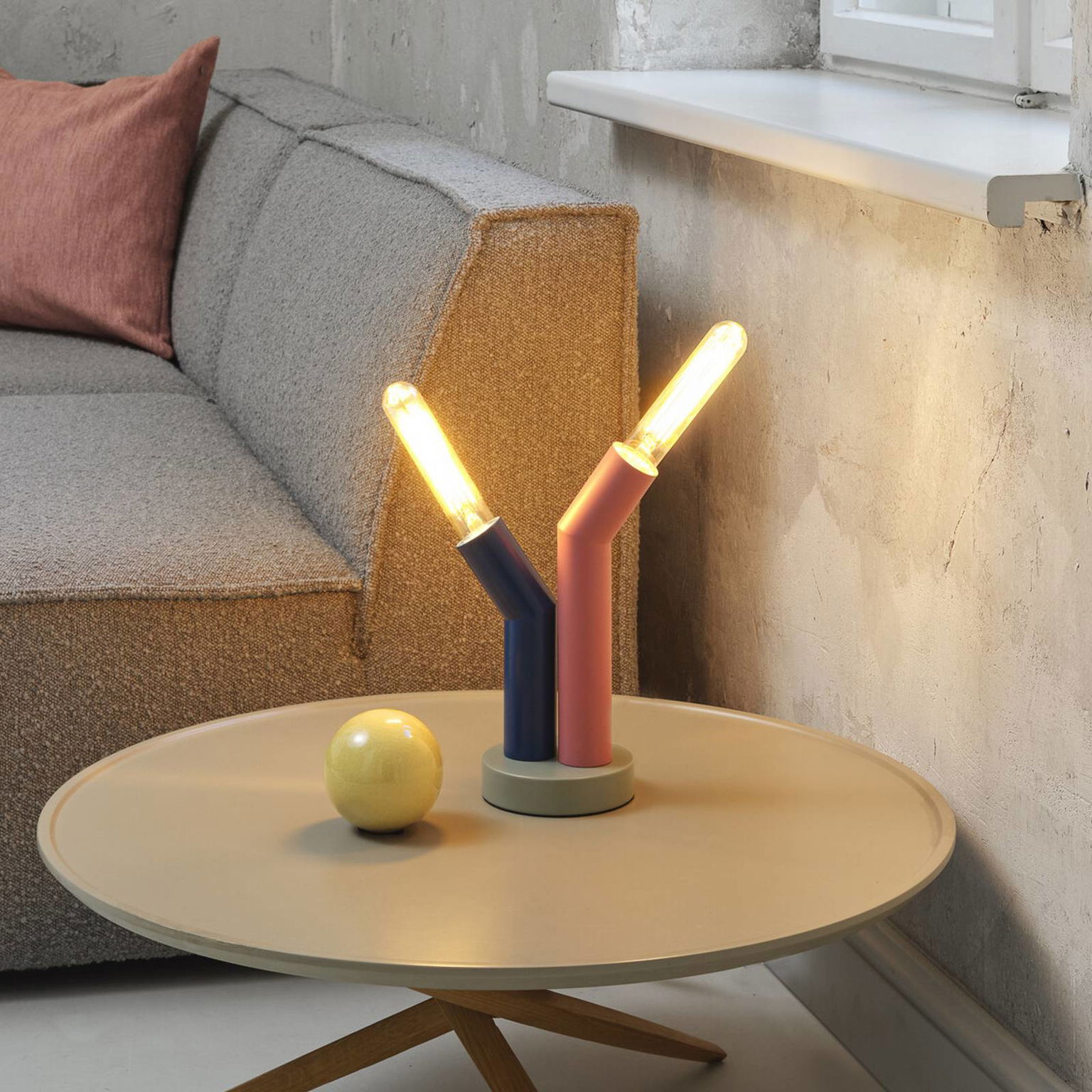 OSRAM stolová lampa Decor Straw, 2-pl., farebná, oceľ, E27 – obrázok 2
