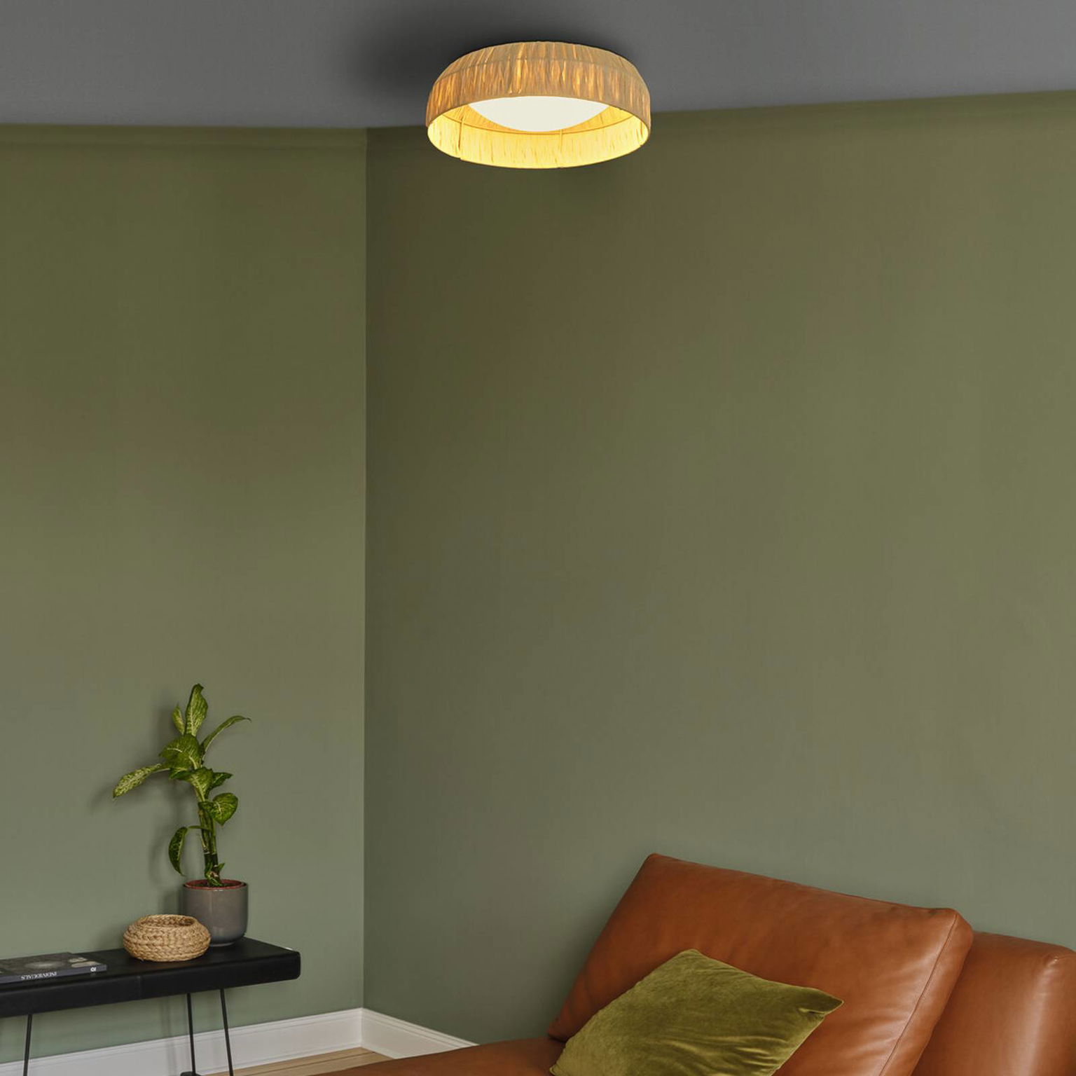 OSRAM stropné LED svetlo Decor Bamboo Paper, Ø 50 cm, bambus