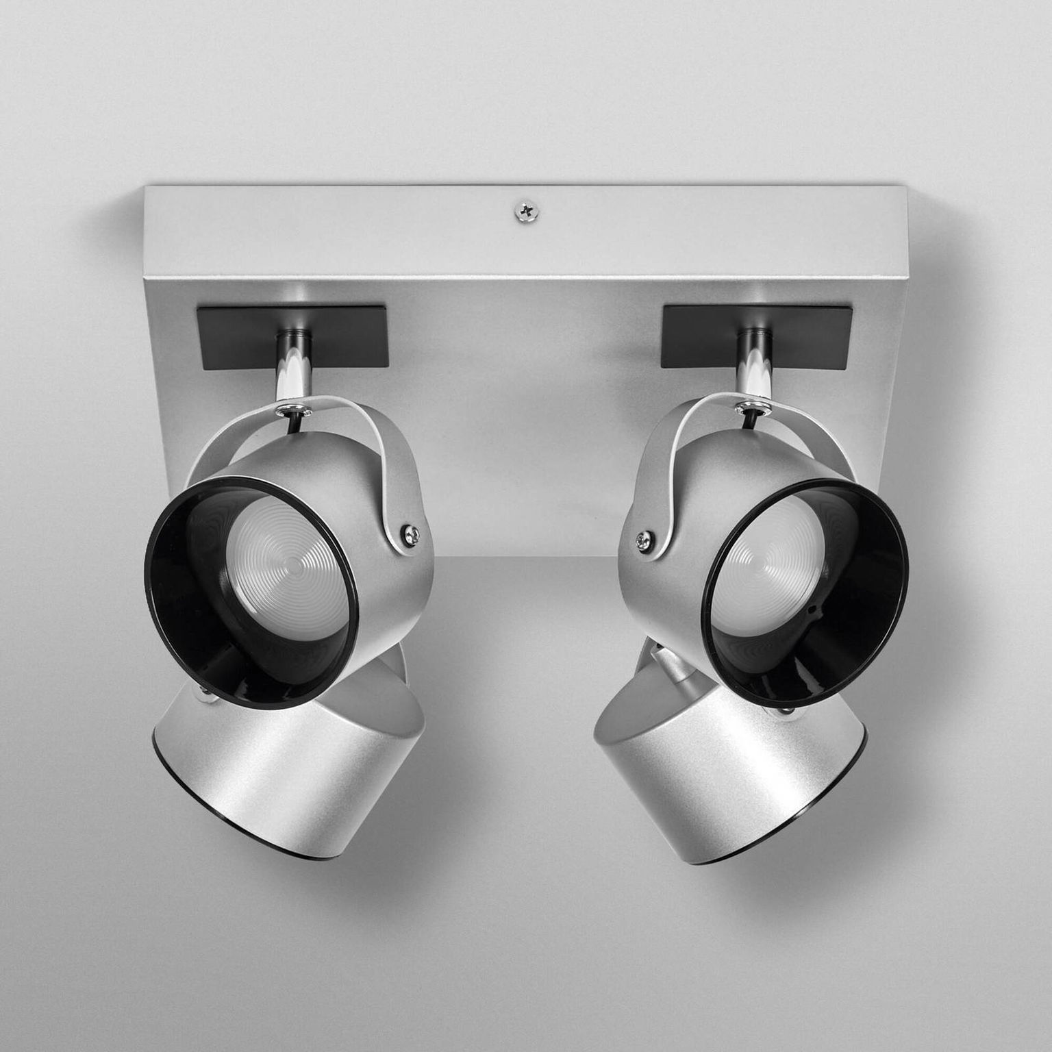 OSRAM stropné LED svetlo Jupiter PLATE, 4-pl., strieborný kov – obrázok 2