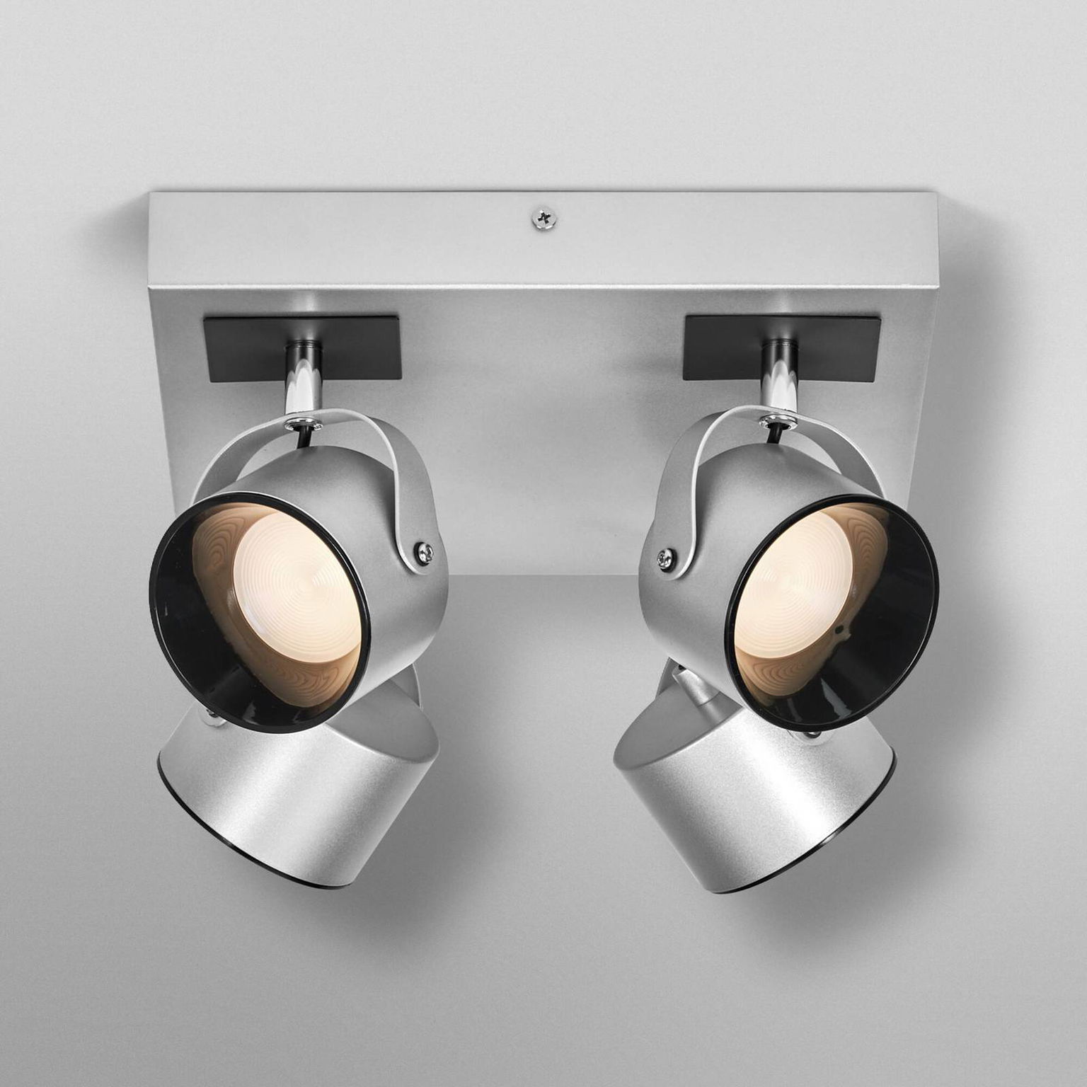 OSRAM stropné LED svetlo Jupiter PLATE, 4-pl., strieborný kov – obrázok 3