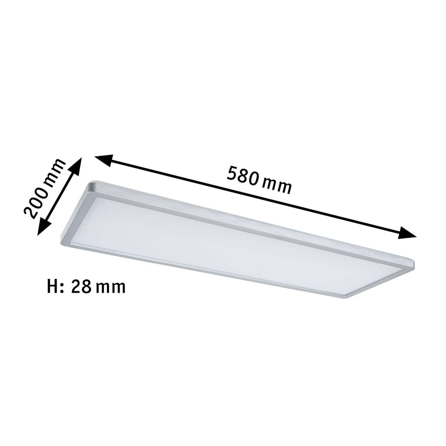 Paulmann Atria Shine panel dim chróm RGBW 58x20 cm