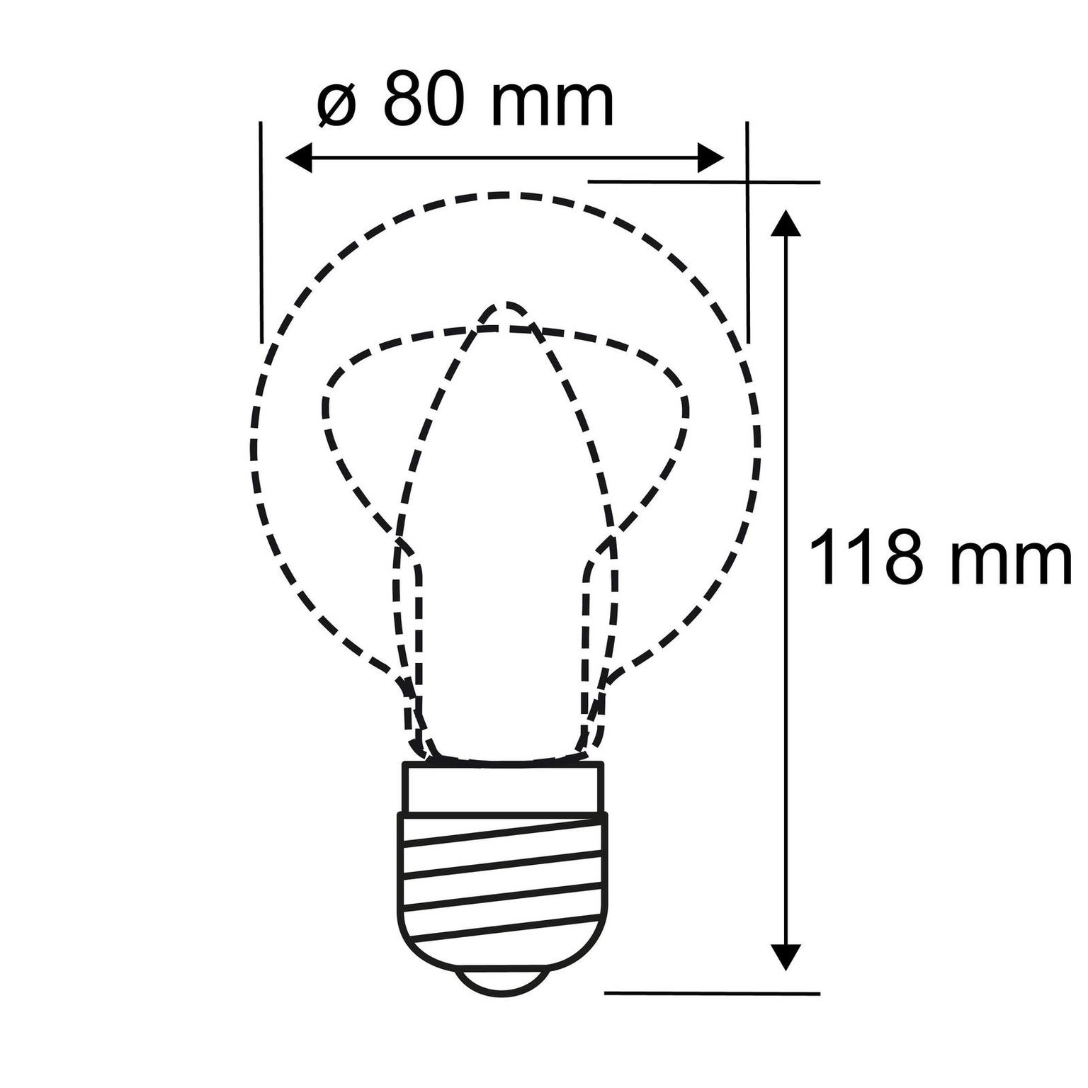 Paulmann LED globe G80 E27 7,5W 827 opál stmievač – obrázok 5