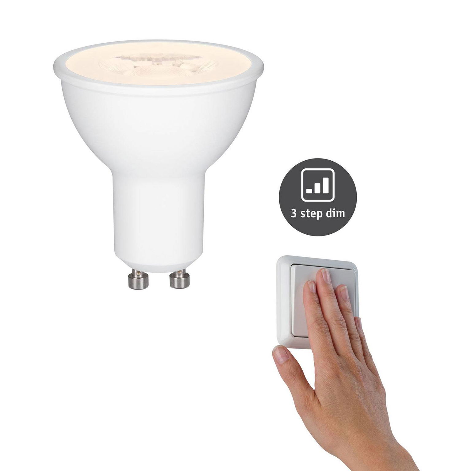 Paulmann LED reflektor GU10 6,5W 2700K 3-Step-dim – obrázok 2