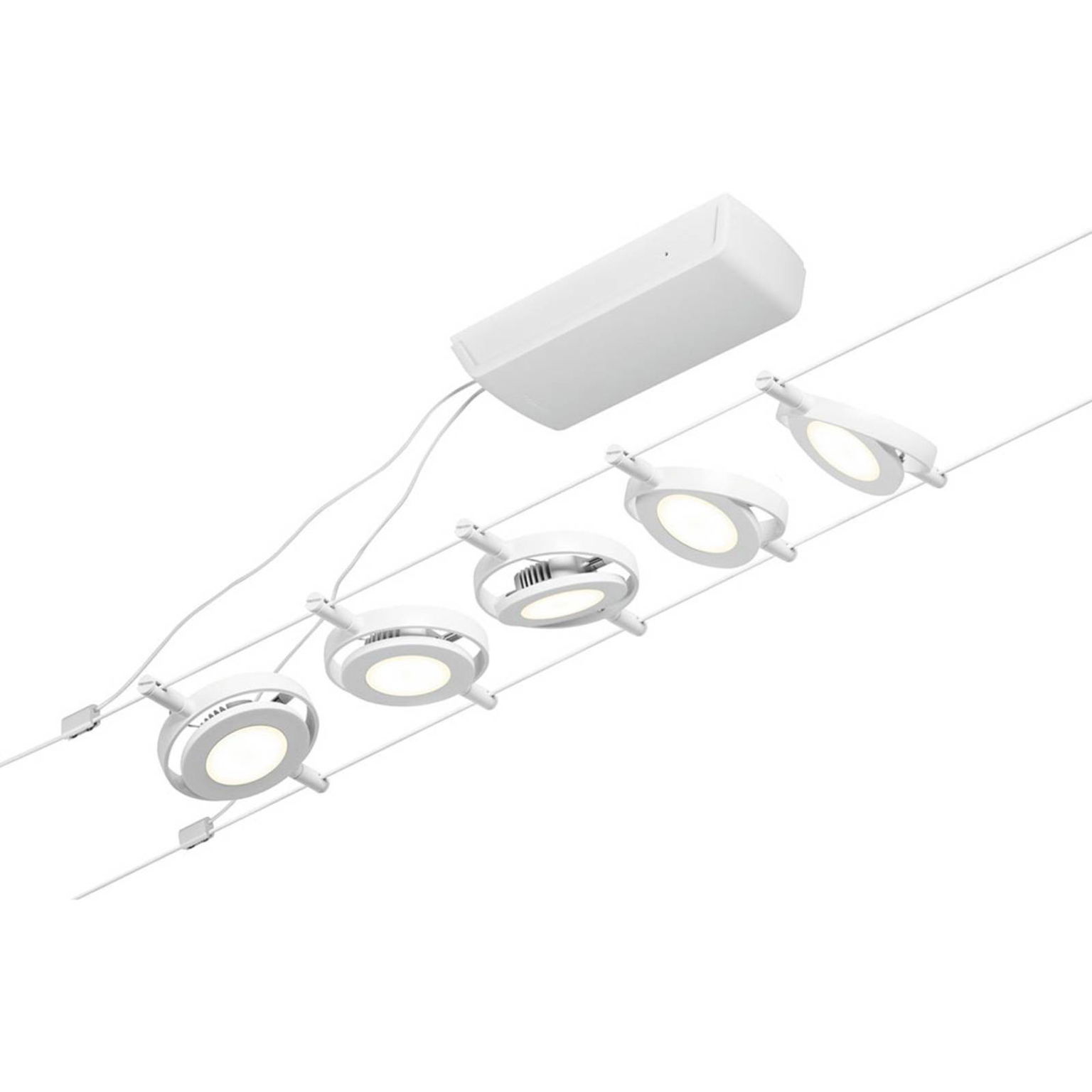 Paulmann Wire RoundMac LED lanový systém, 5-pl. biely – obrázok 5