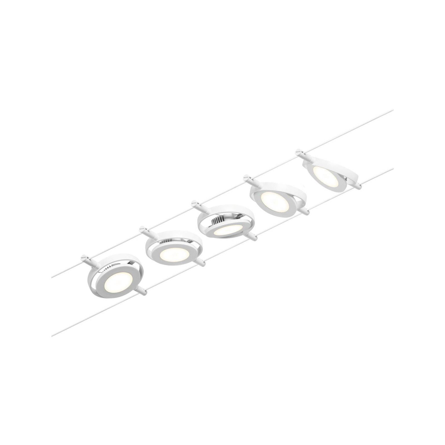 Paulmann Wire RoundMac LED lanový systém, 5-pl. biely – obrázok 6