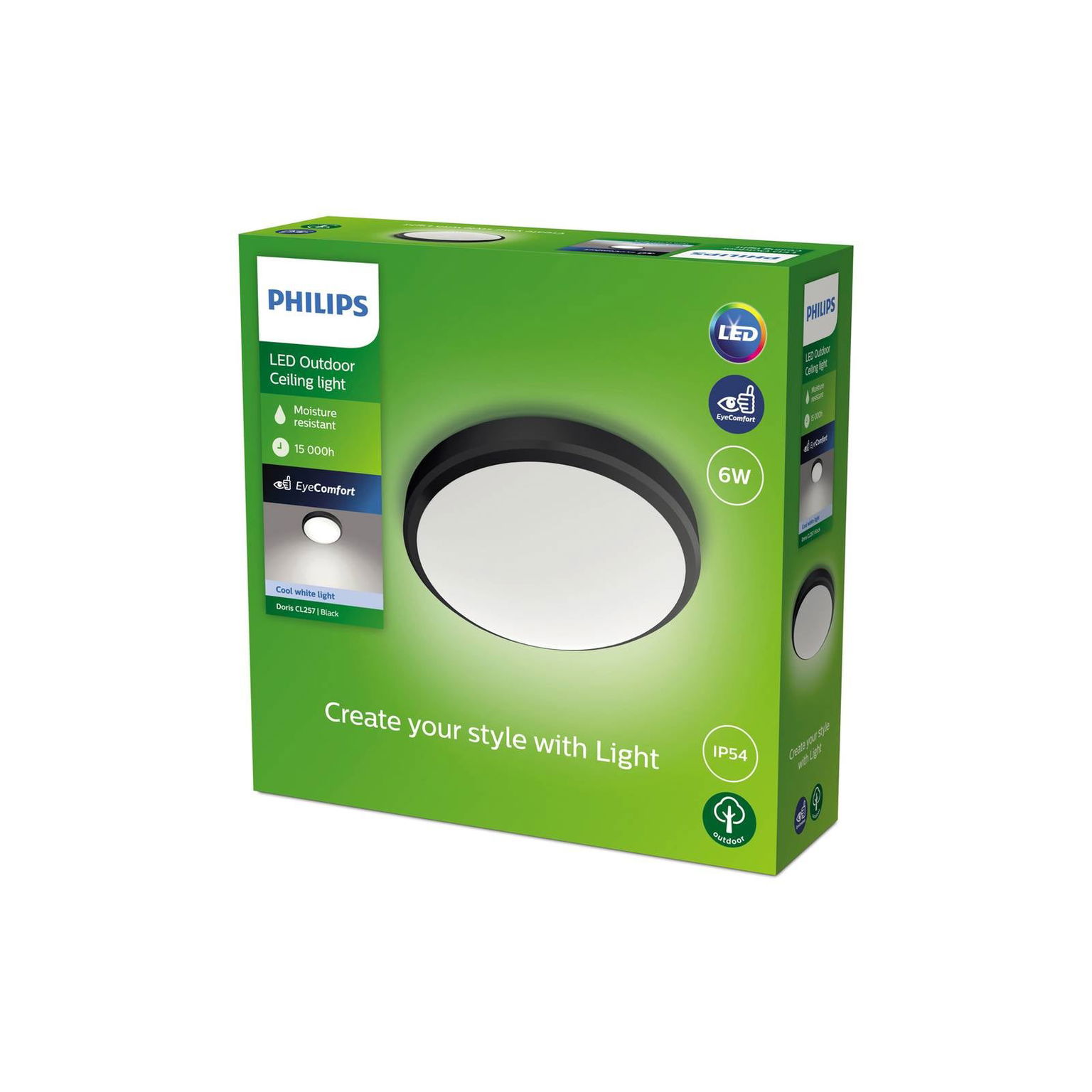 Philips Doris LED svietidlá IP54 4 000 K čierna – obrázok 2