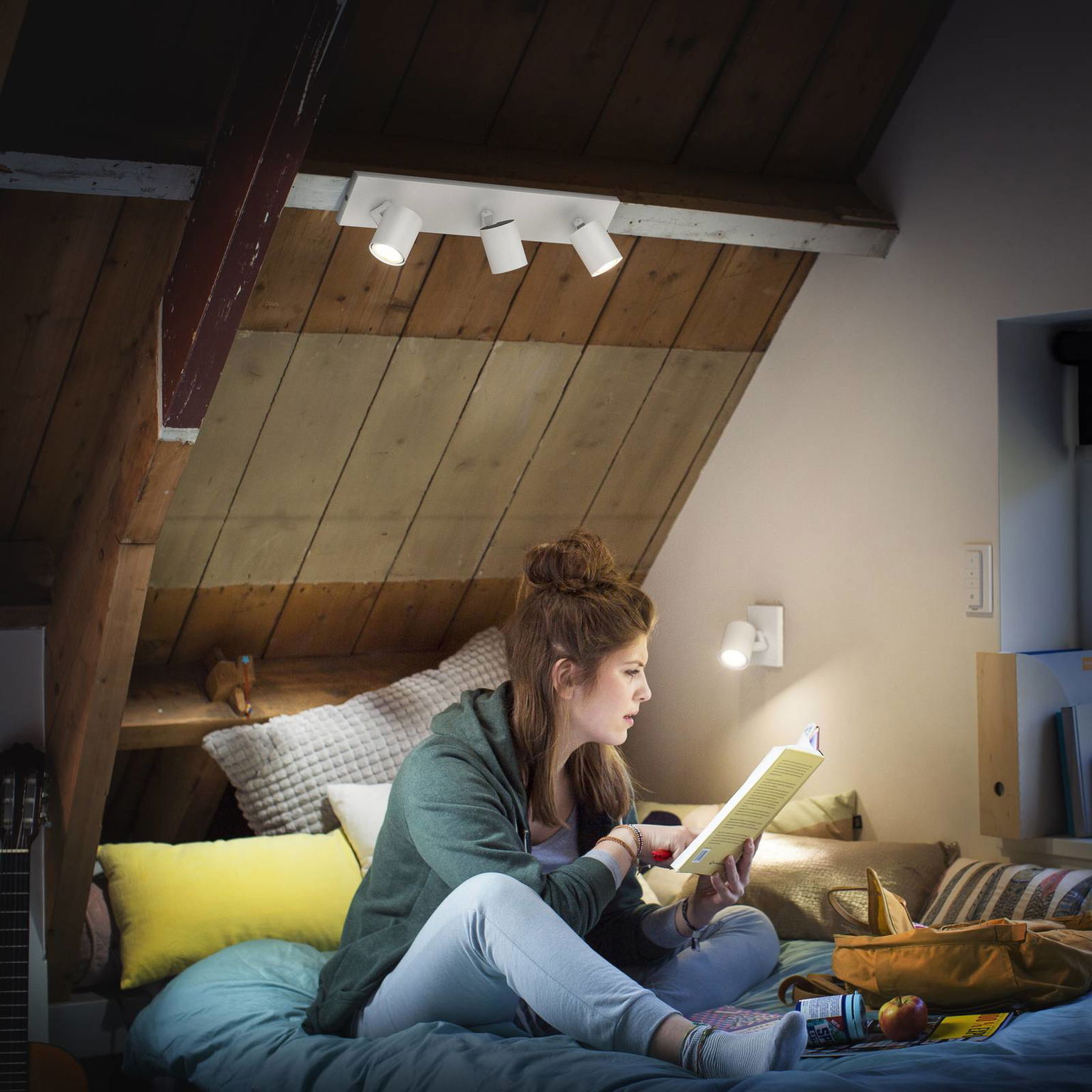 Philips Hue Runner LED bodové svetlá, 3-pl., stmievač, biele – obrázok 3