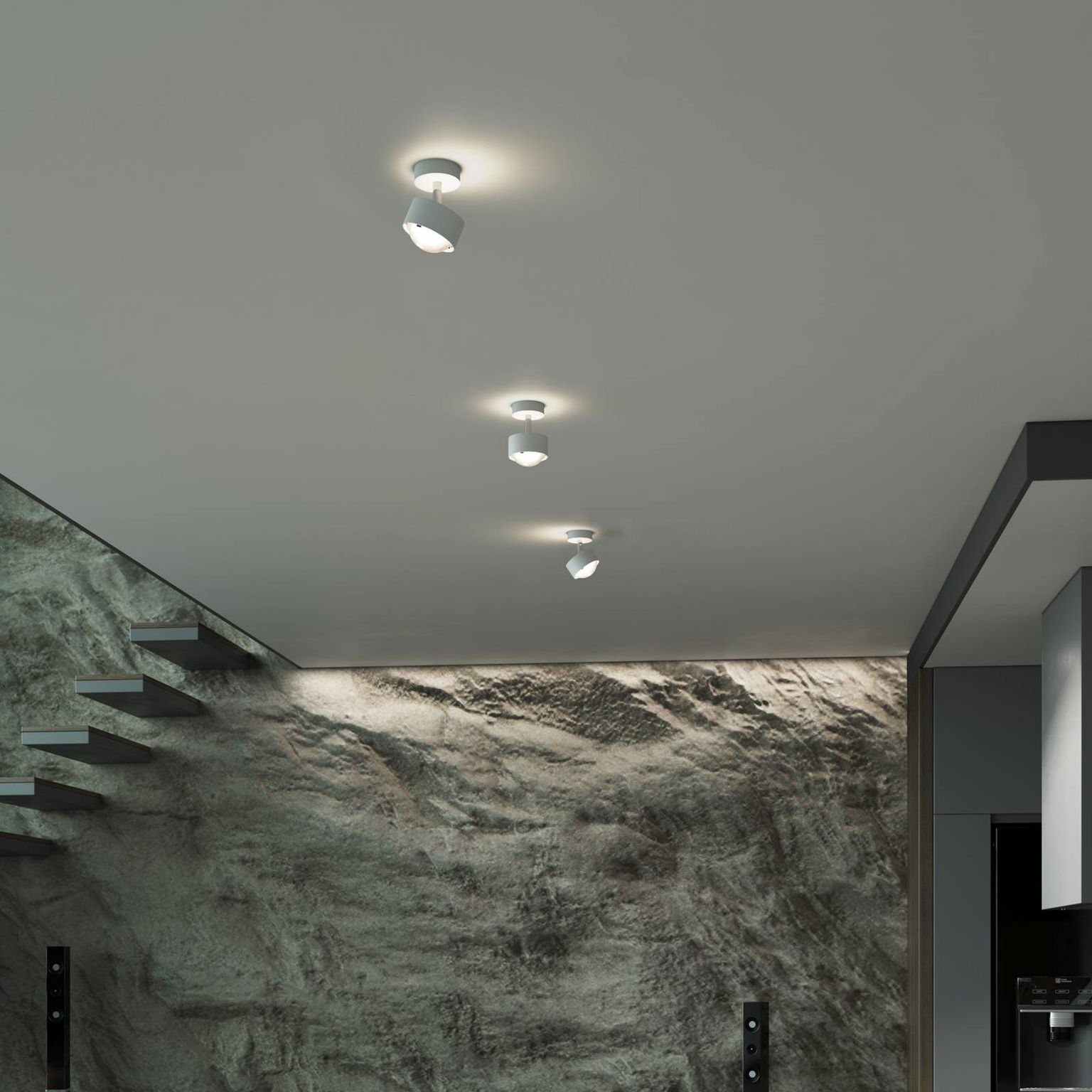 Puk! 80 Turn up/downlight matná biela/chróm
