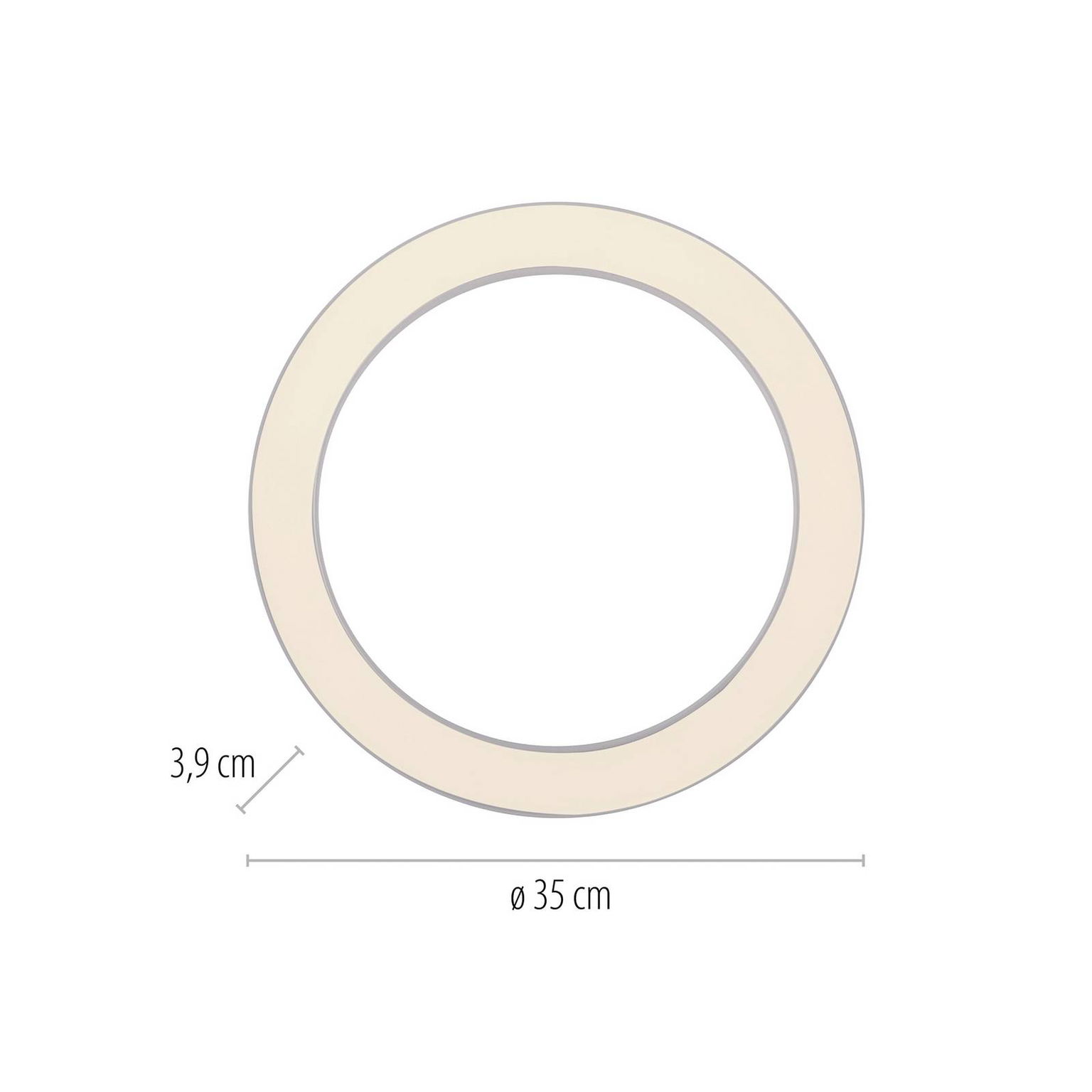 Stropné LED svetlo PURE Lines, Ø 35 cm, biele, CCT – obrázok 3