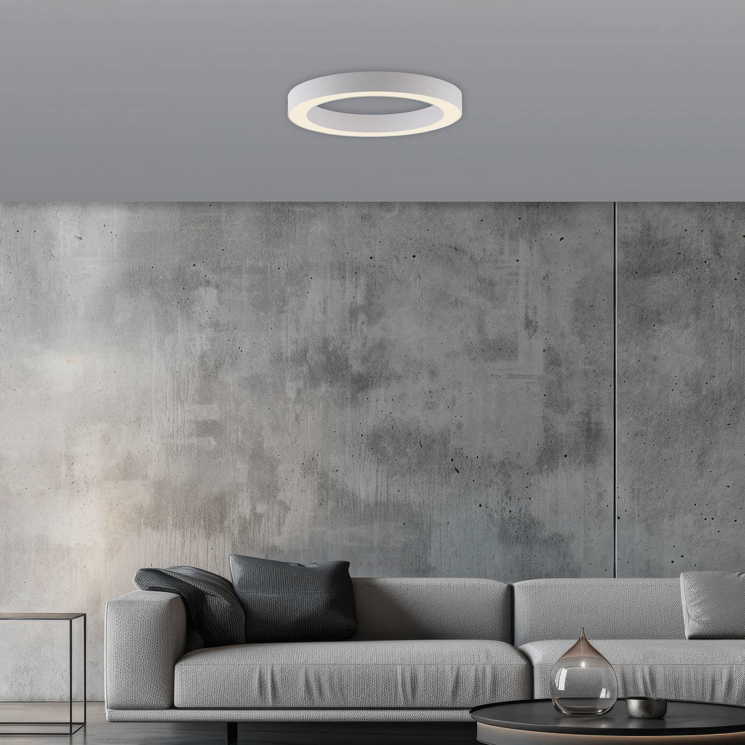 Stropné LED svetlo PURE Lines, Ø 35 cm, biele, CCT – obrázok 2