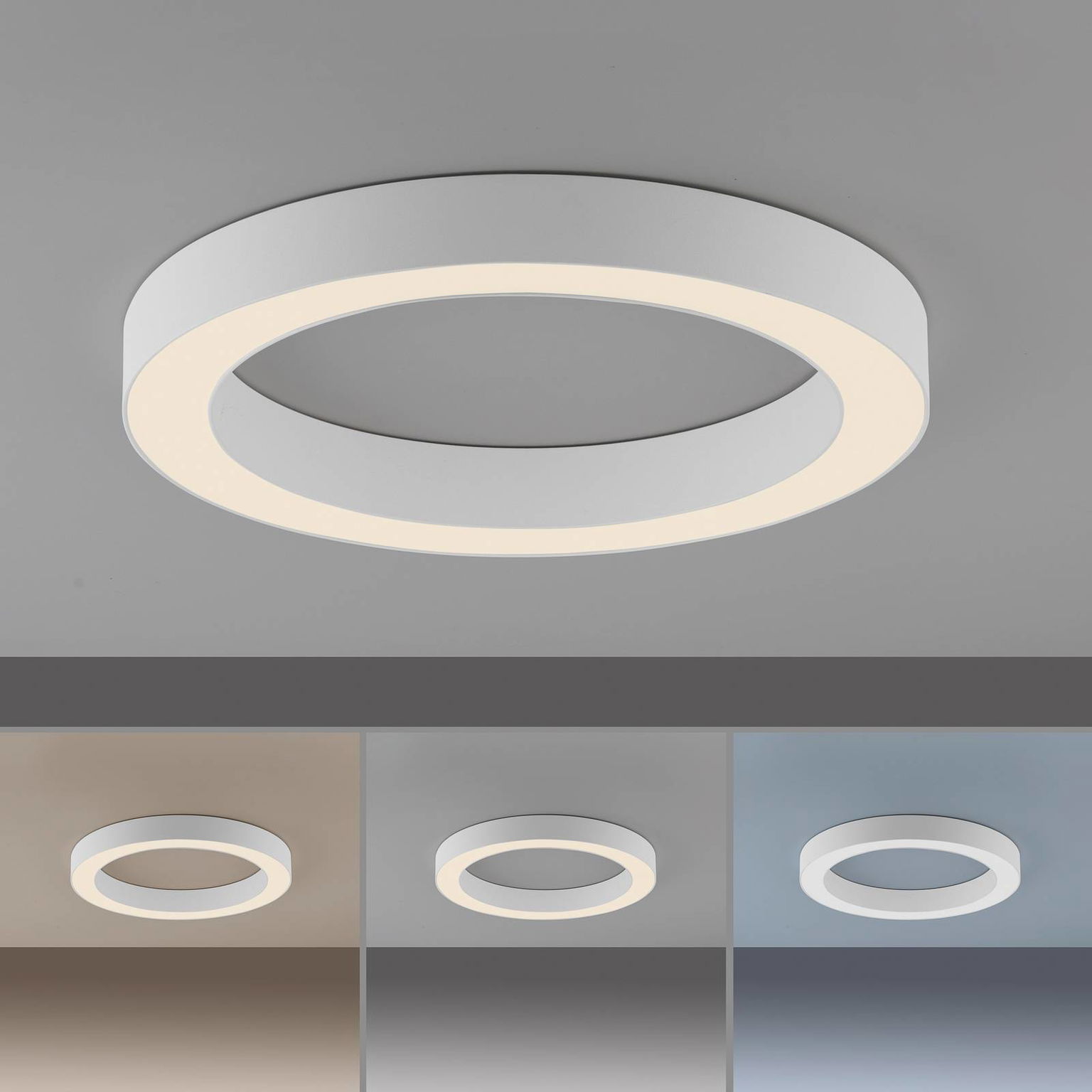 Stropné LED svetlo PURE Lines, Ø 35 cm, biele, CCT – obrázok 4