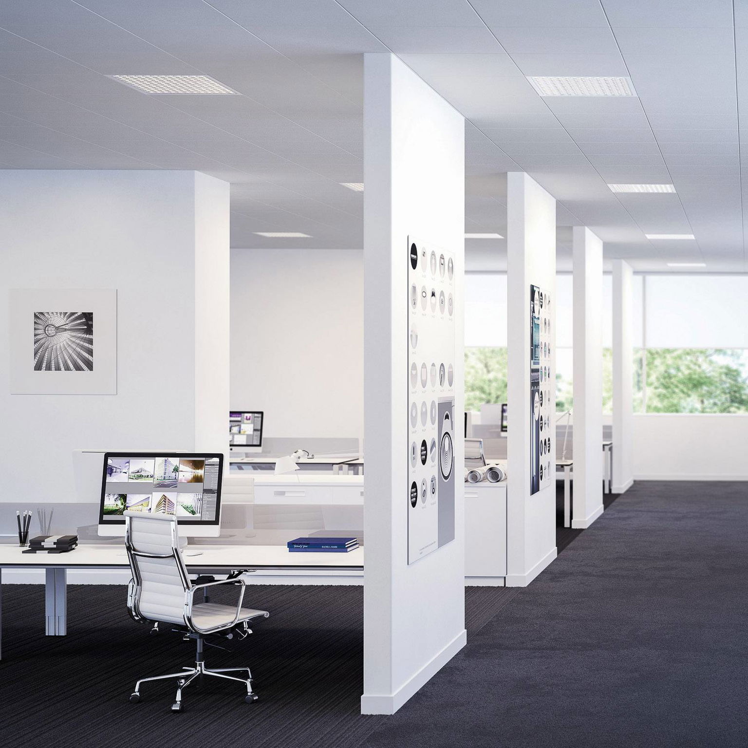 Regent Dime Office zapustené 30,8 cm 12 W 3 000 K – obrázok 2