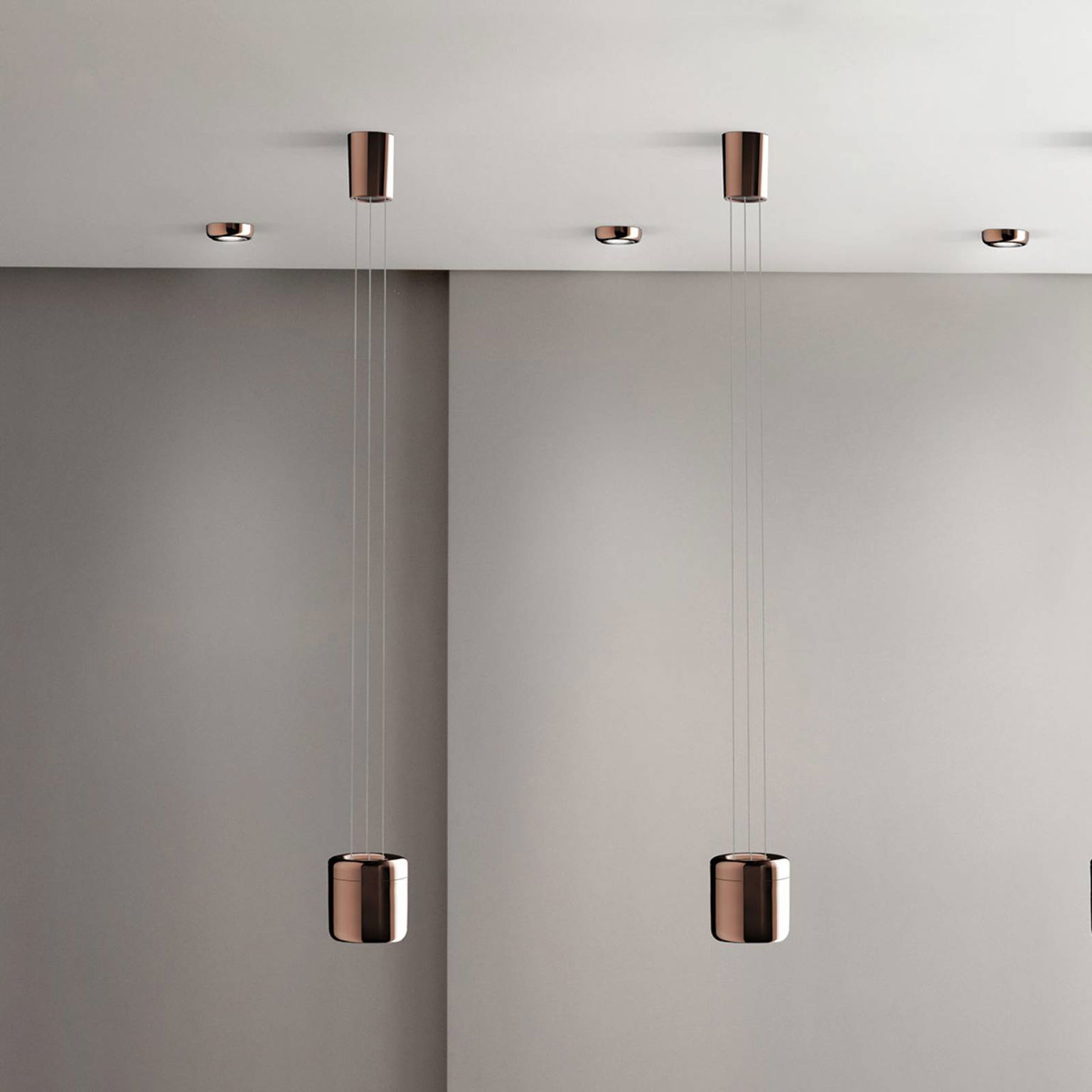 serien.lighting Cavity Suspension L, bronz – obrázok 3