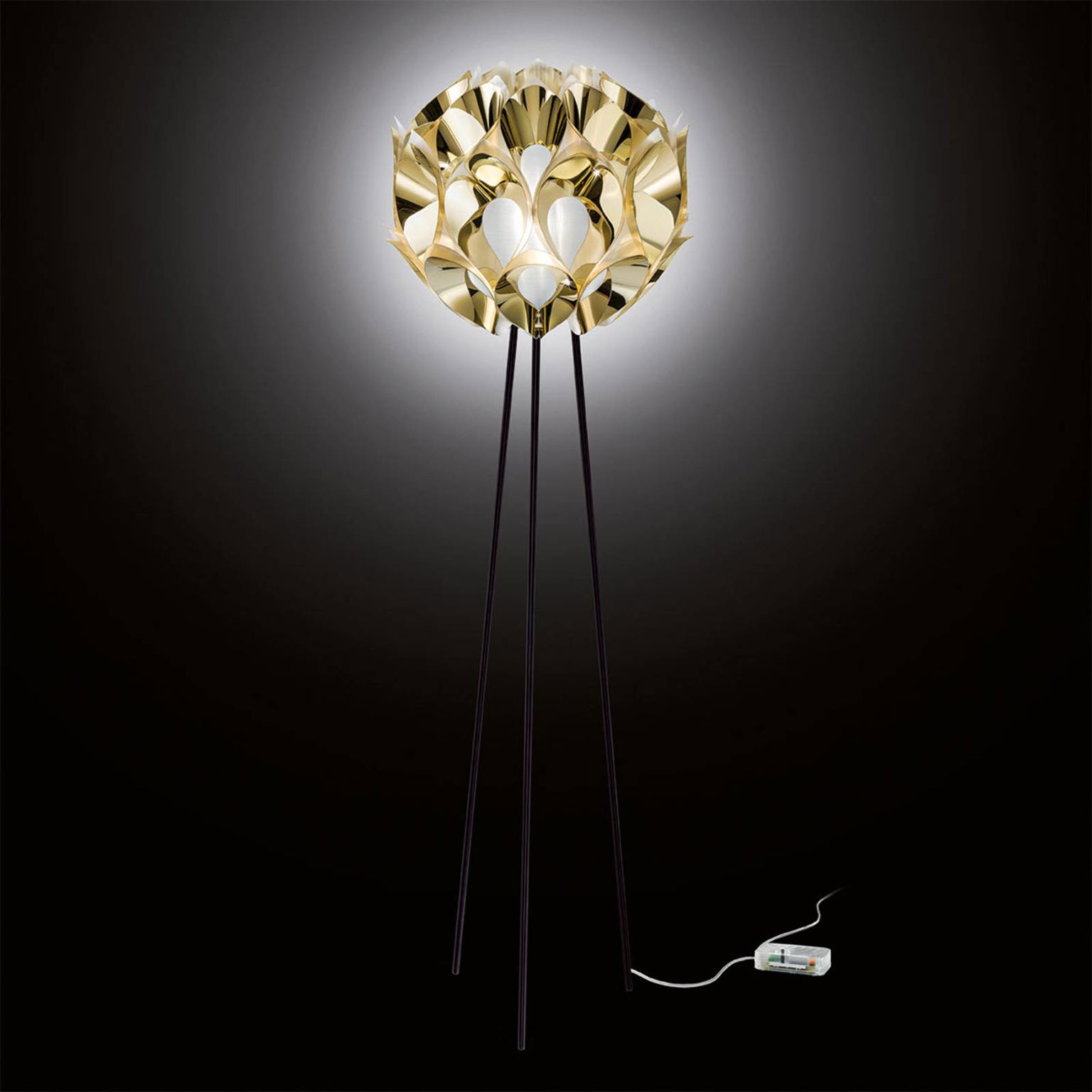 Slamp Flora – dizajnérska stojaca lampa, zlatá – obrázok 4