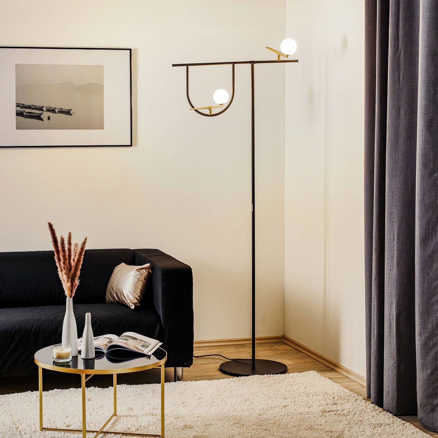Stojaca LED lampa Artemide Yanzi stmievací vypínač – obrázok 2