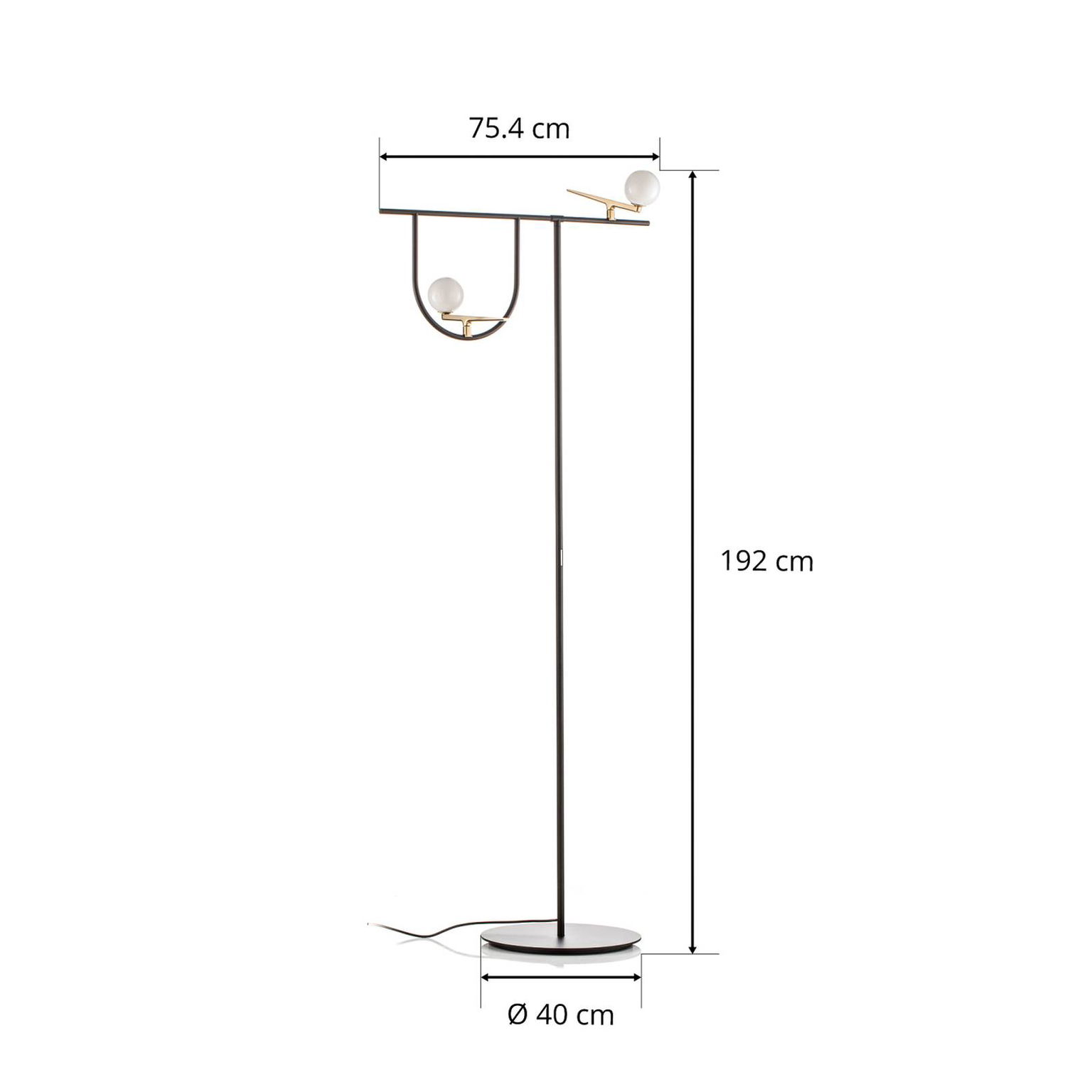 Stojaca LED lampa Artemide Yanzi stmievací vypínač – obrázok 5