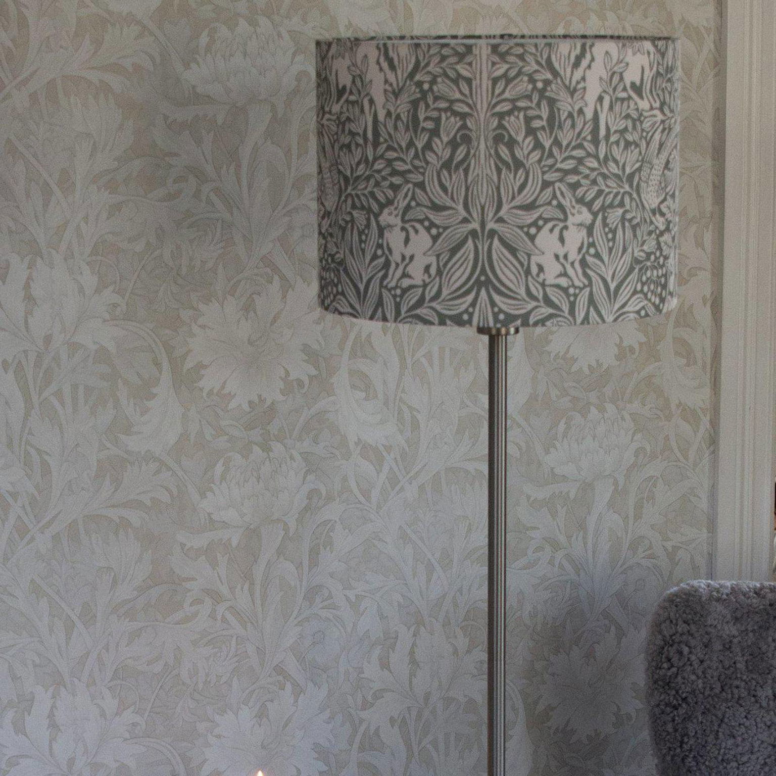 Stojacia lampa Amy, Eldertree zelená/sivá, výška 150 cm, E27 – obrázok 2