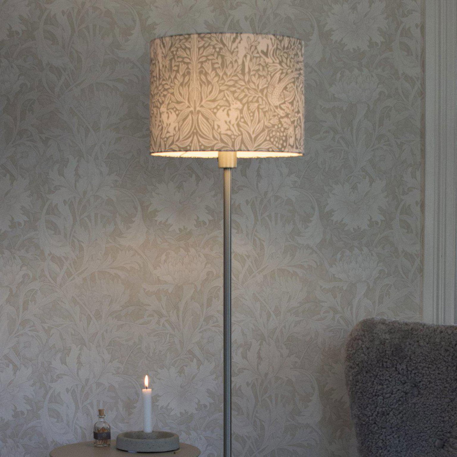 Stojacia lampa Amy, Eldertree zelená/sivá, výška 150 cm, E27 – obrázok 3