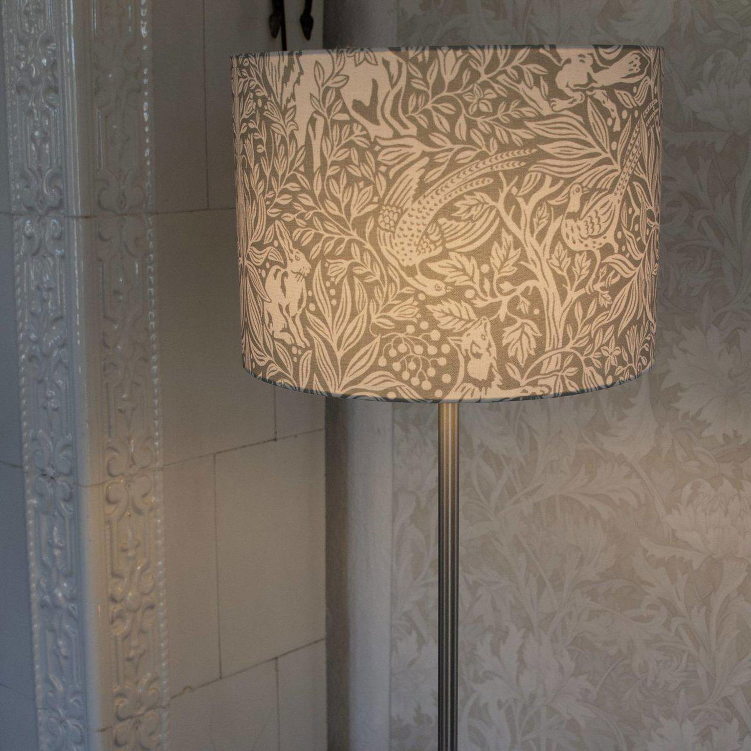 Stojacia lampa Amy, Eldertree zelená/sivá, výška 150 cm, E27