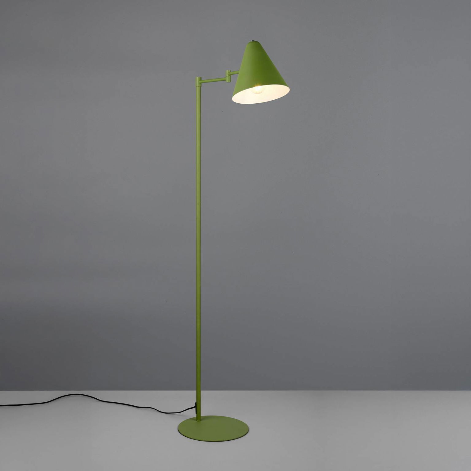 Stojacia lampa Cosima, zelená, výška 126 cm, kov