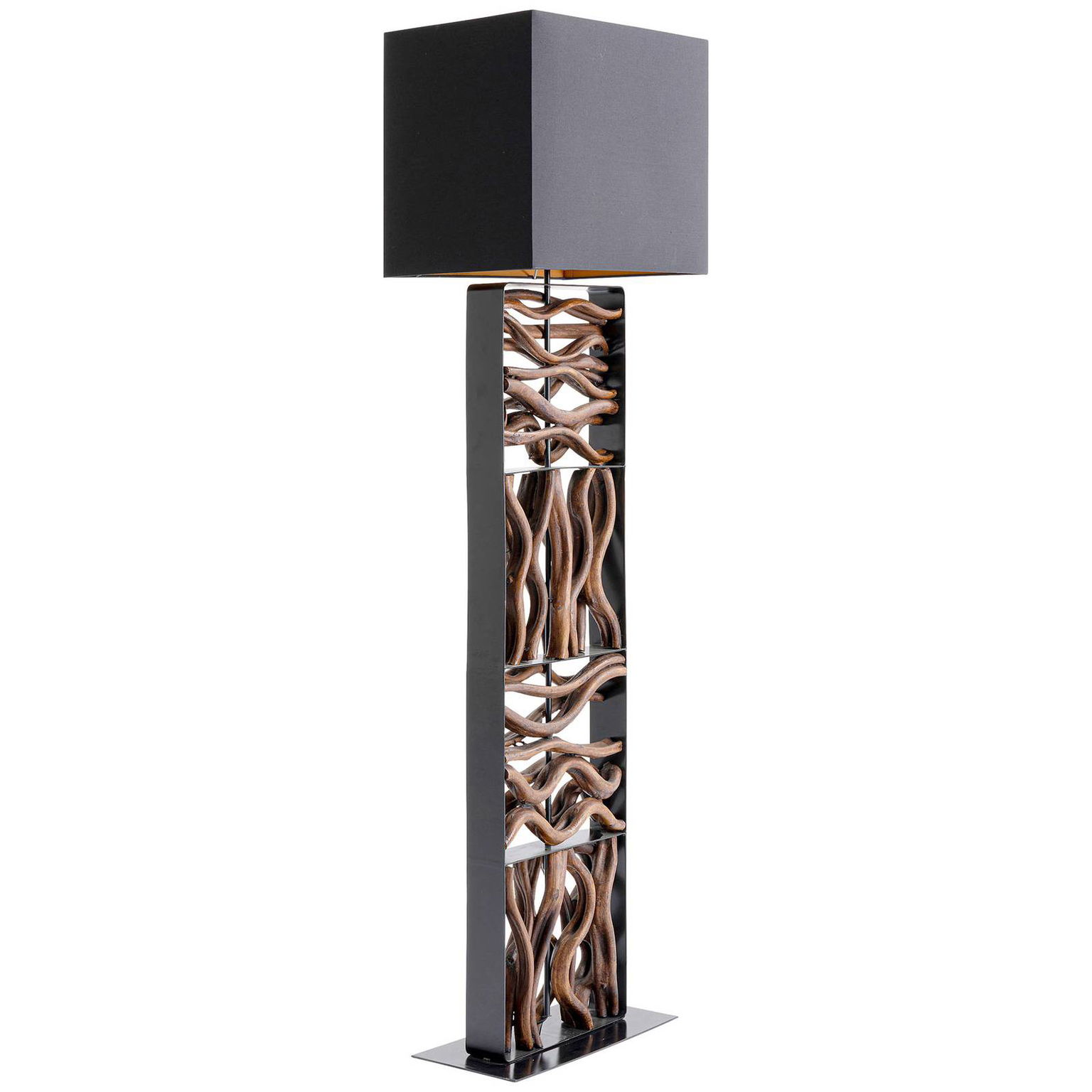 Stojacia lampa KARE Nature Wave s drevom – obrázok 2