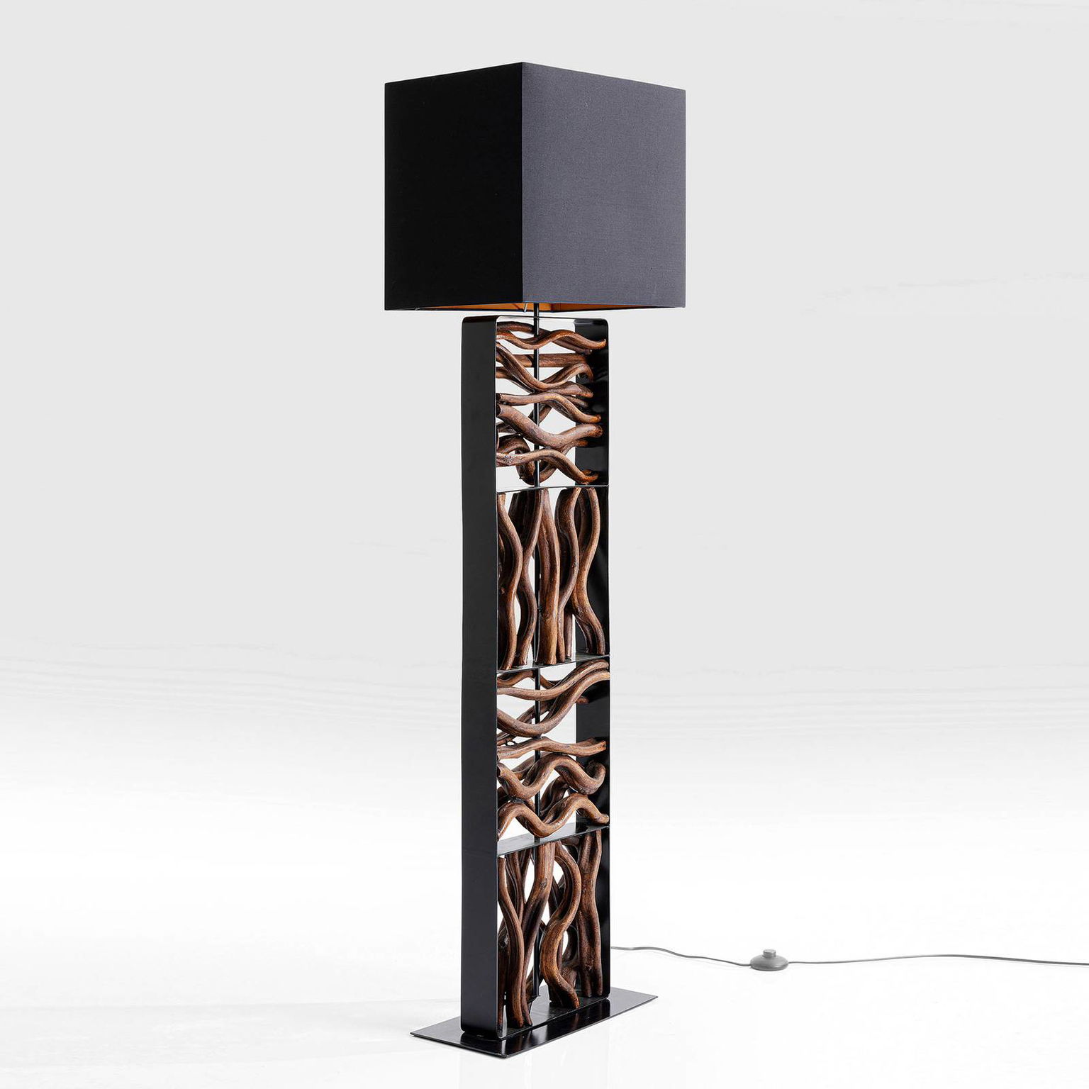 Stojacia lampa KARE Nature Wave s drevom – obrázok 5